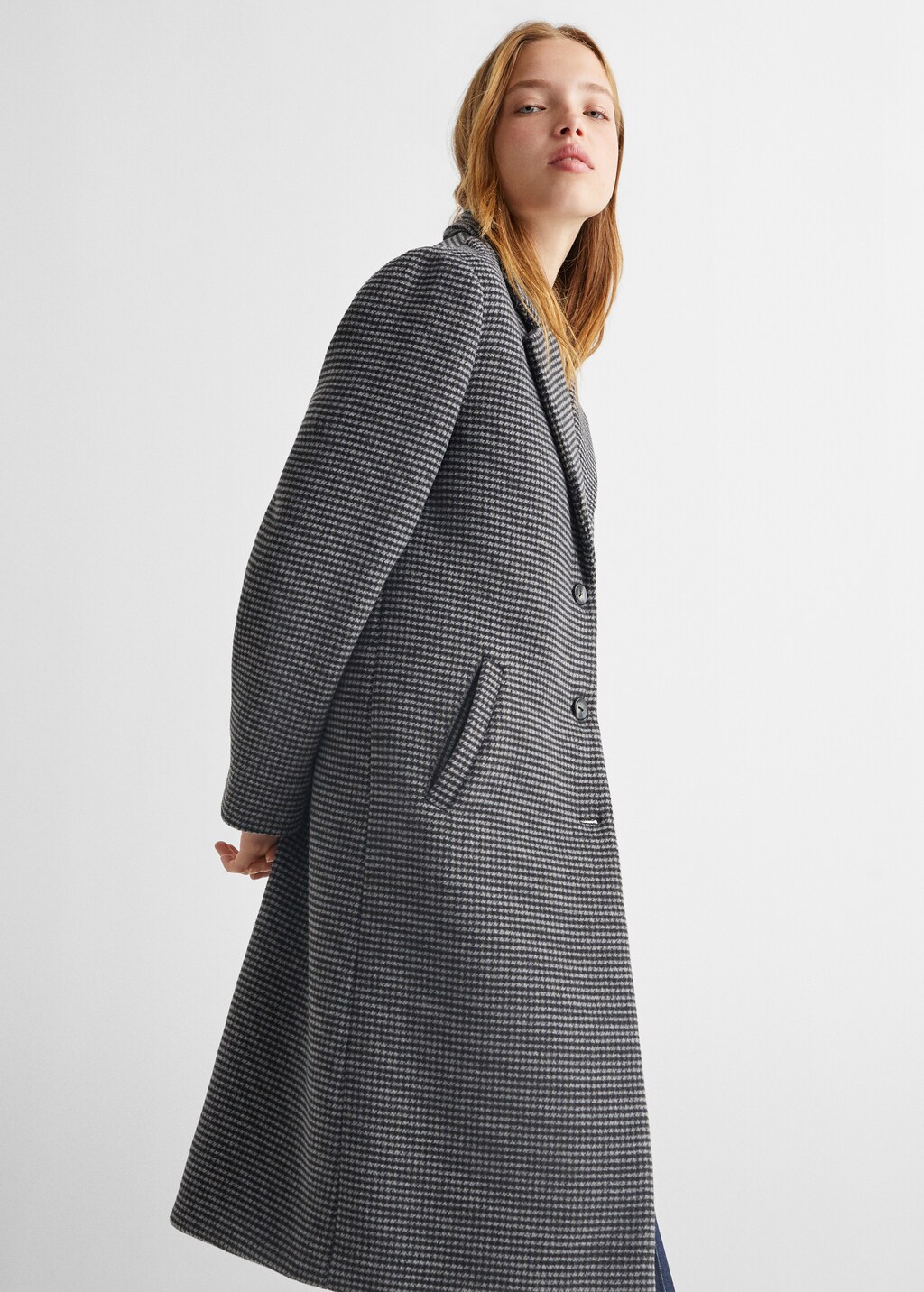 【希少】general research/check g-coat/wool/M Checked overcoat - Teen Girl | MANGO OUTLET USA