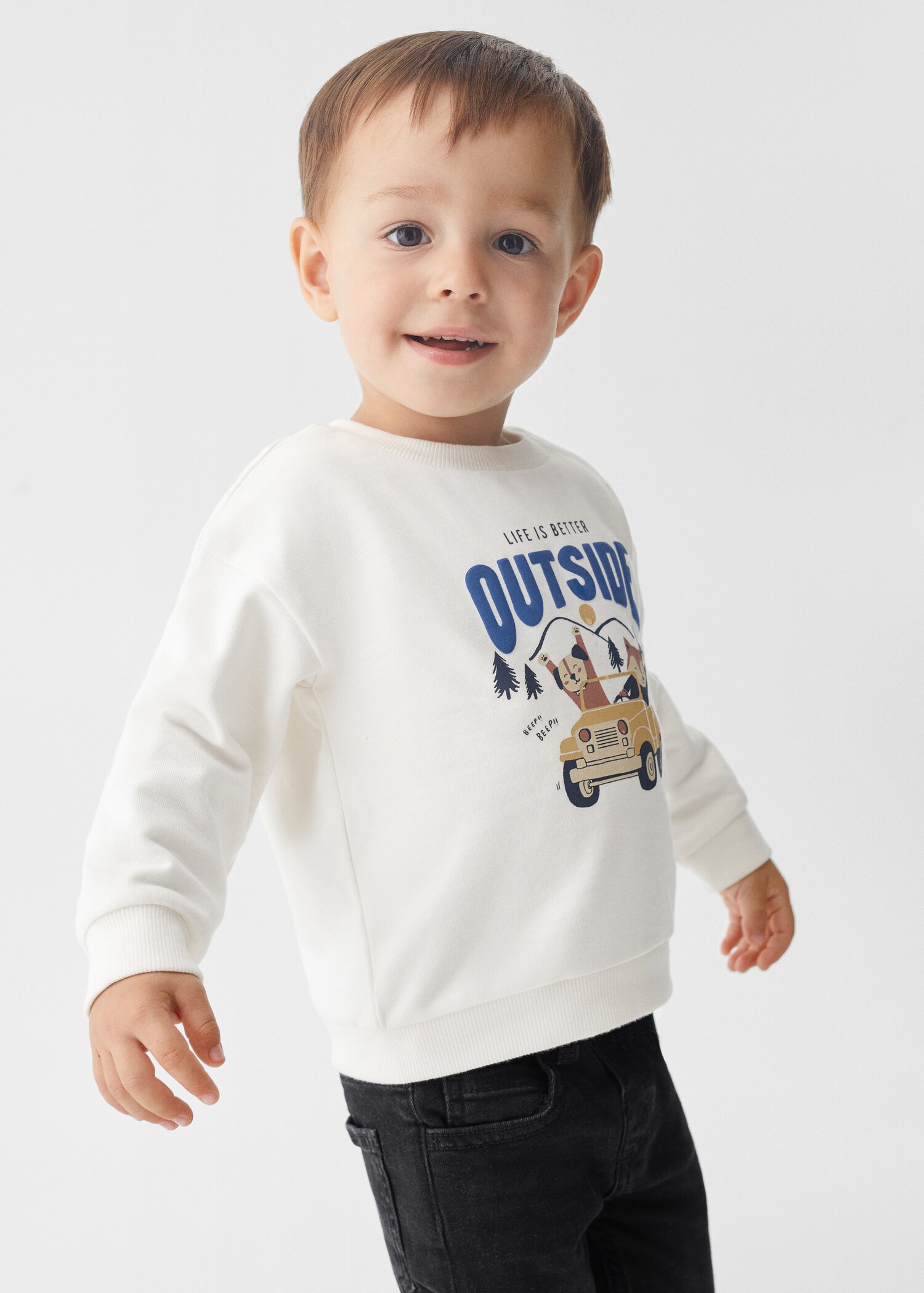 Printed cotton sweatshirt - Medium plane