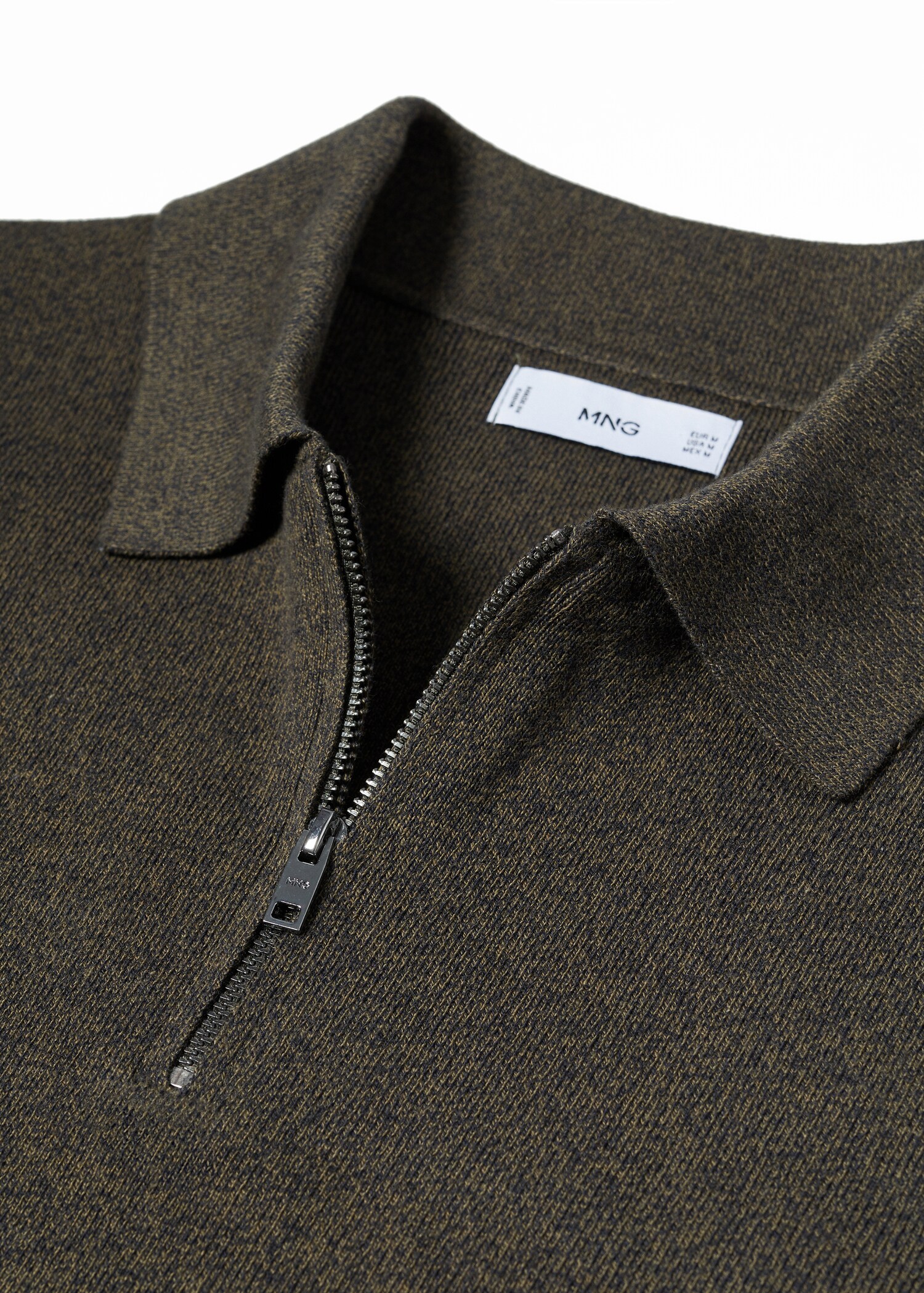 Cotton-knit polo shirt with zip - Details of the article 8