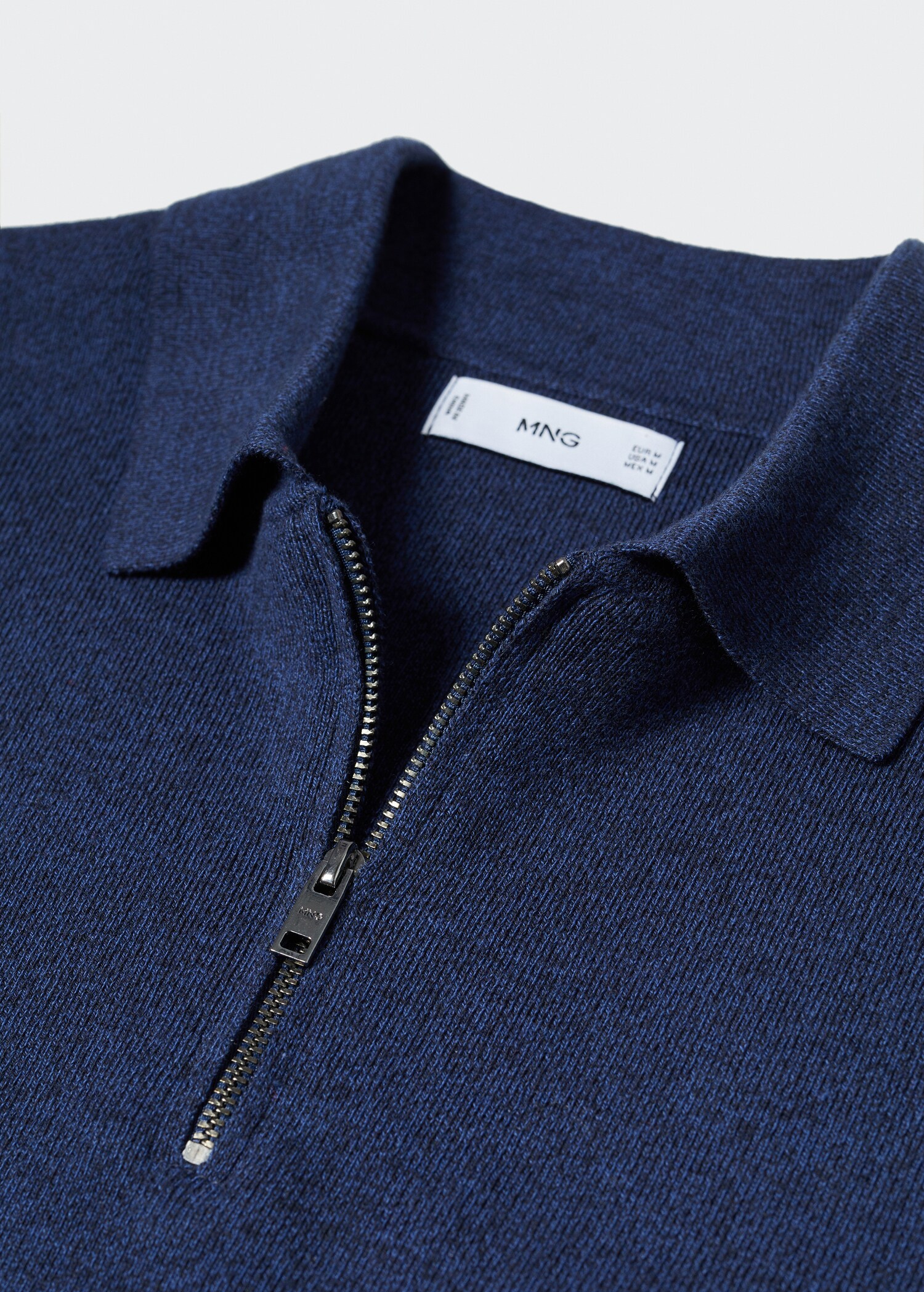 Cotton-knit polo shirt with zip - Details of the article 8