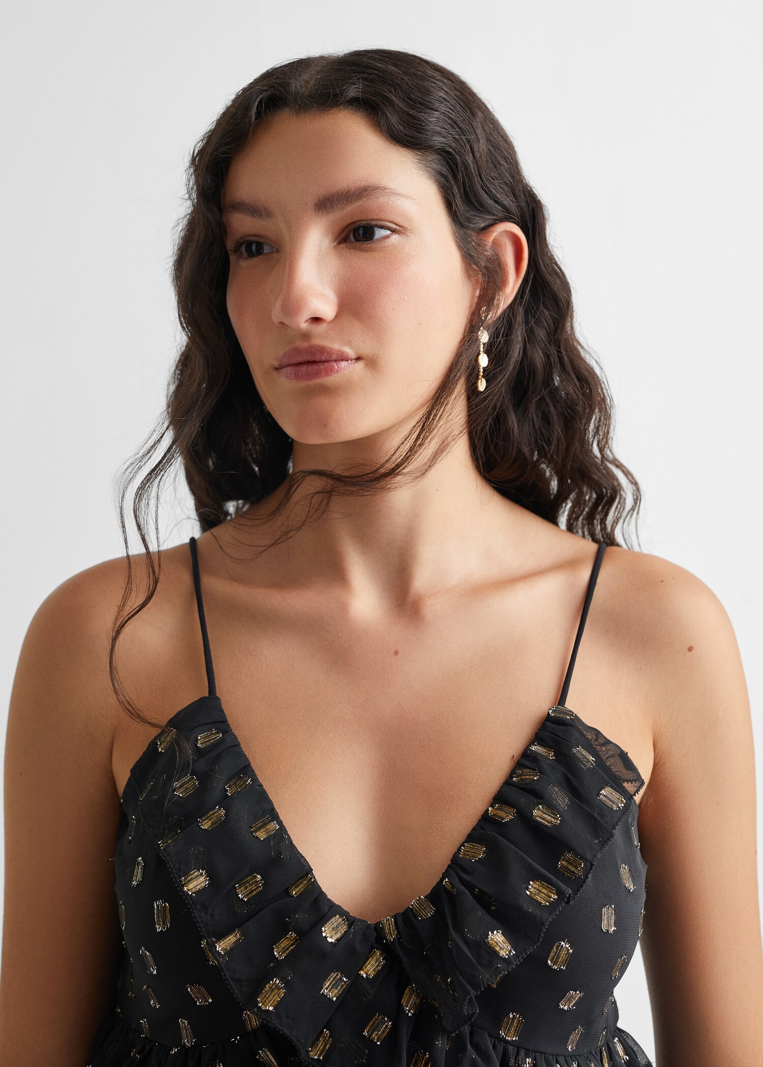 Lurex ruffled top - Details of the article 1