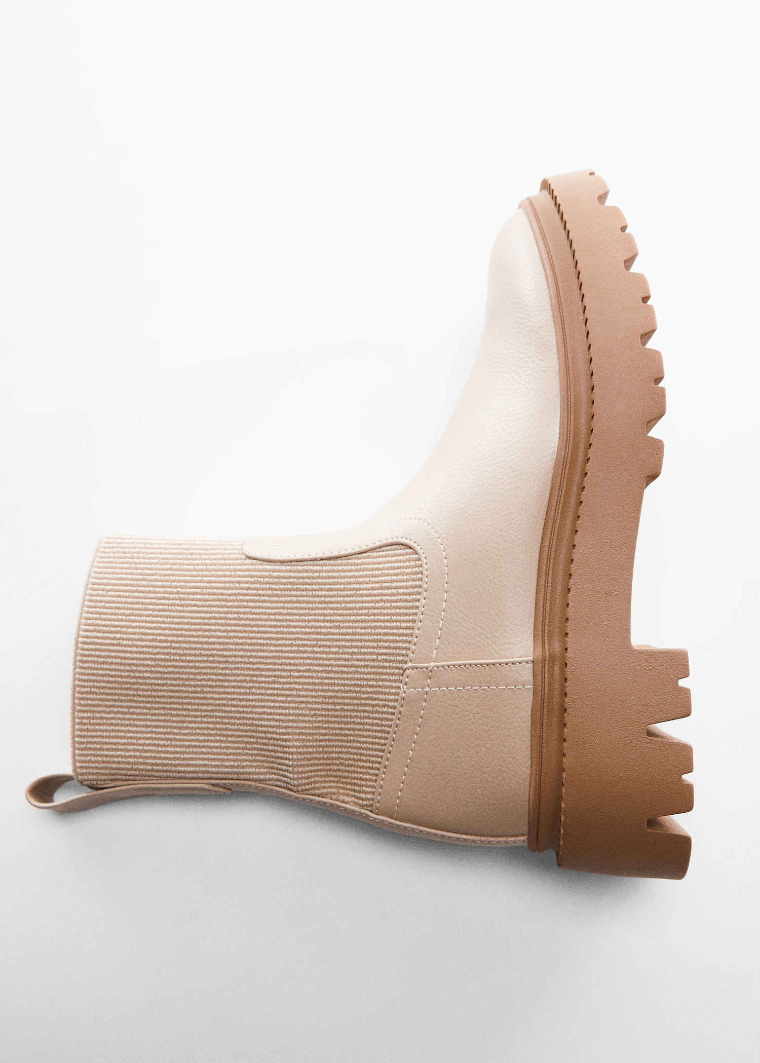 Beige Asos Botin Calcetin Botines Mujer Mango Botas Marrones