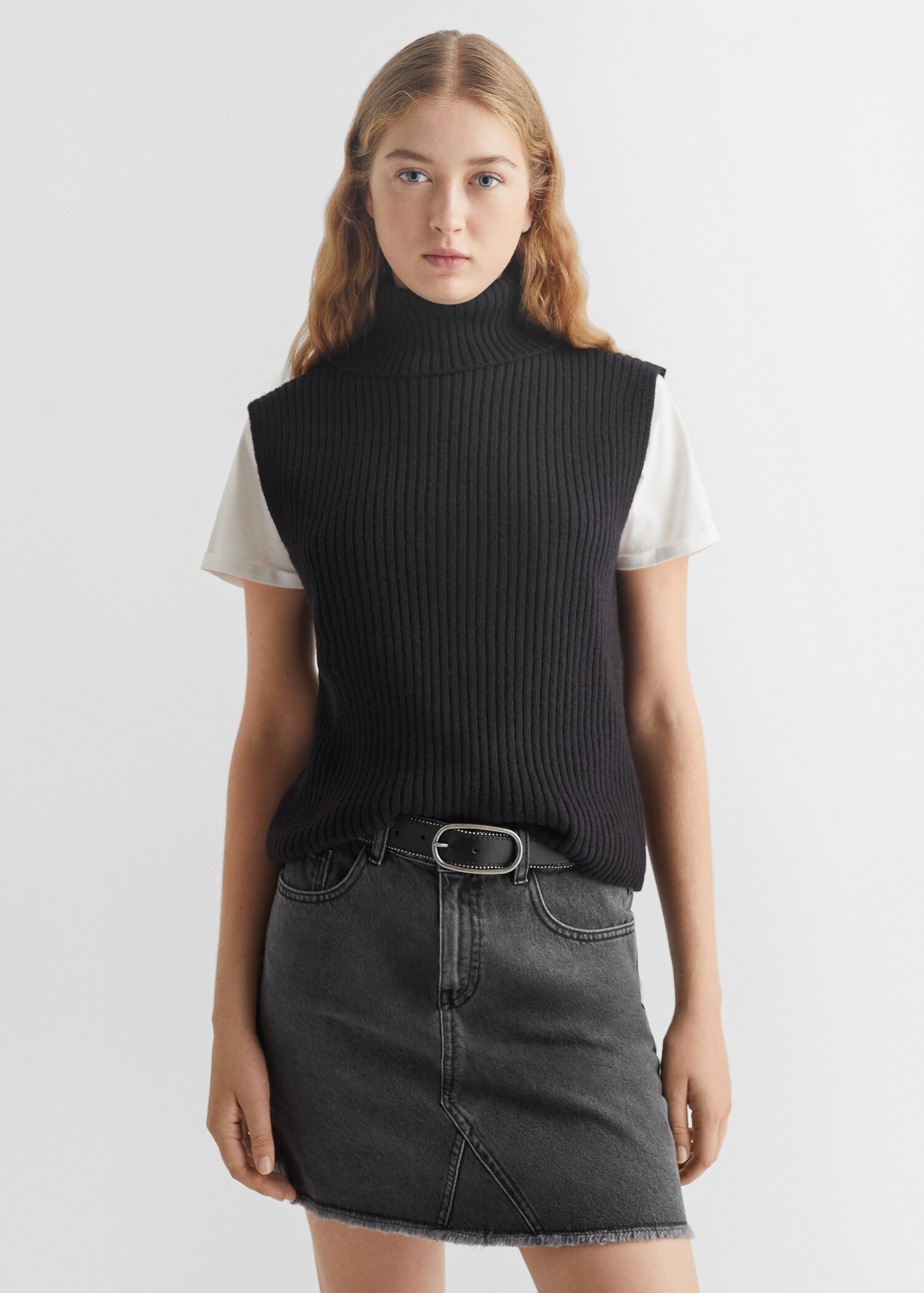 Chunky-knit gilet - Medium plane