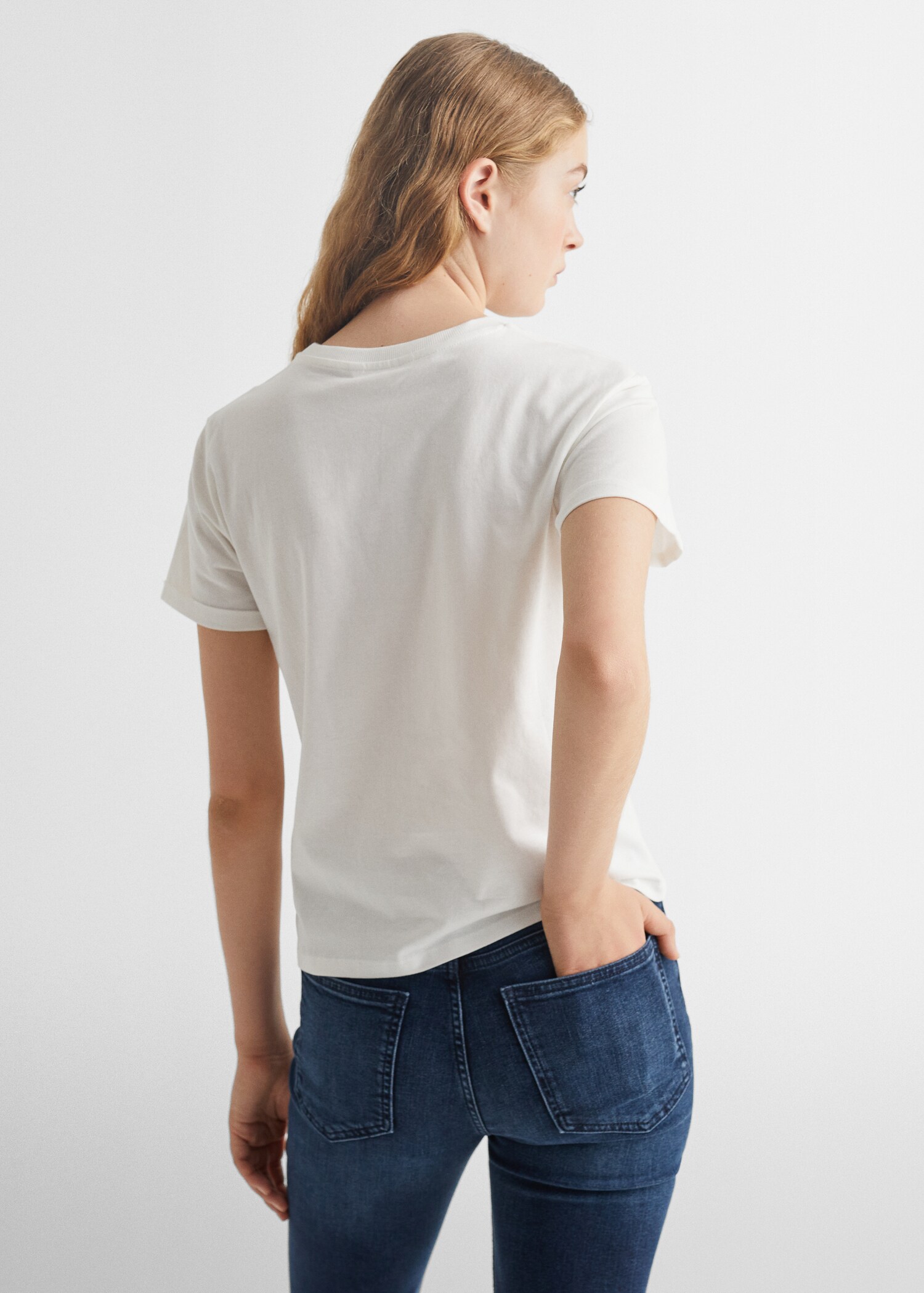 T-Shirt mit Textaufdruck - Rückseite des Artikels