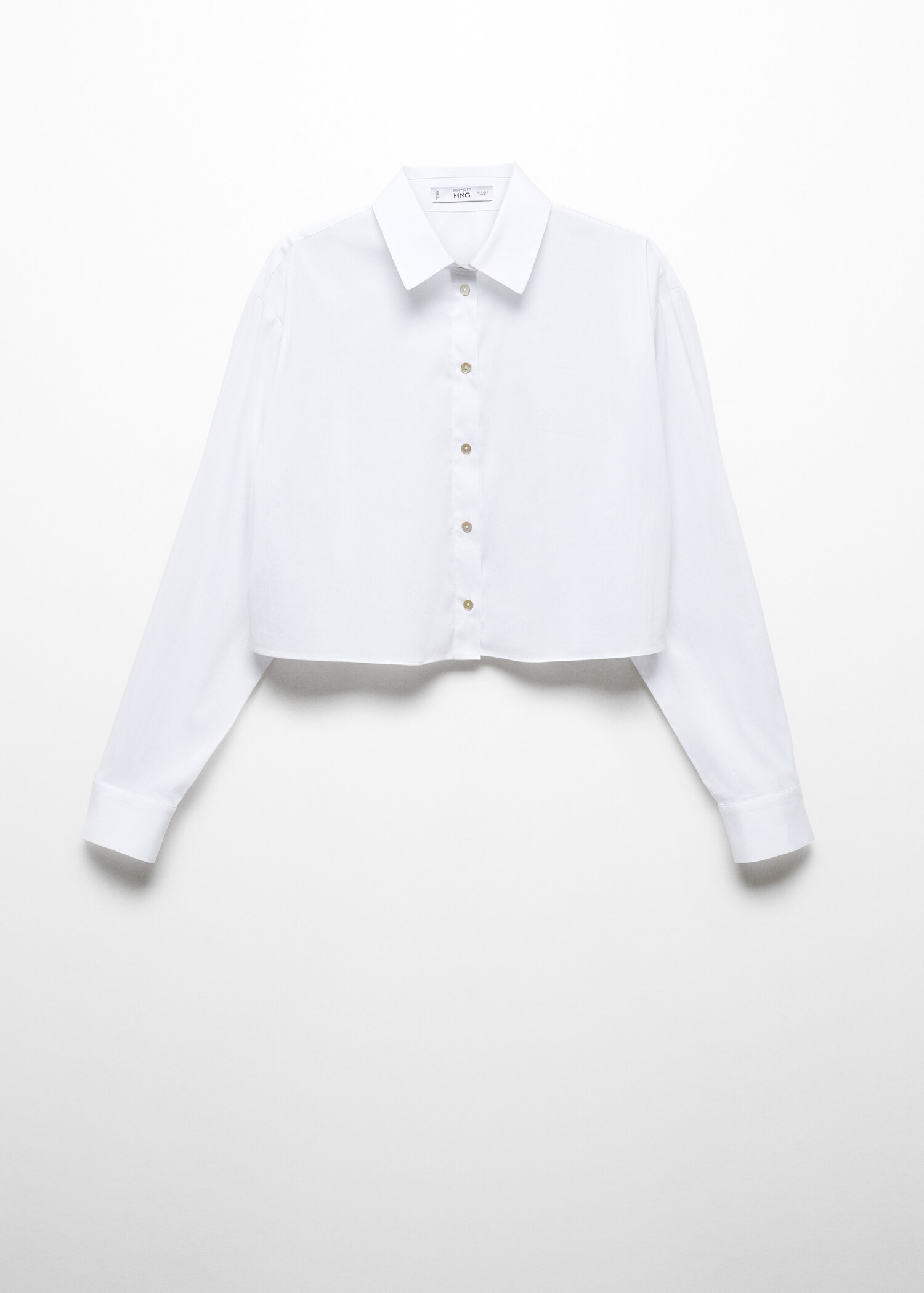 Cămașă din bumbac crop - Articol fără model