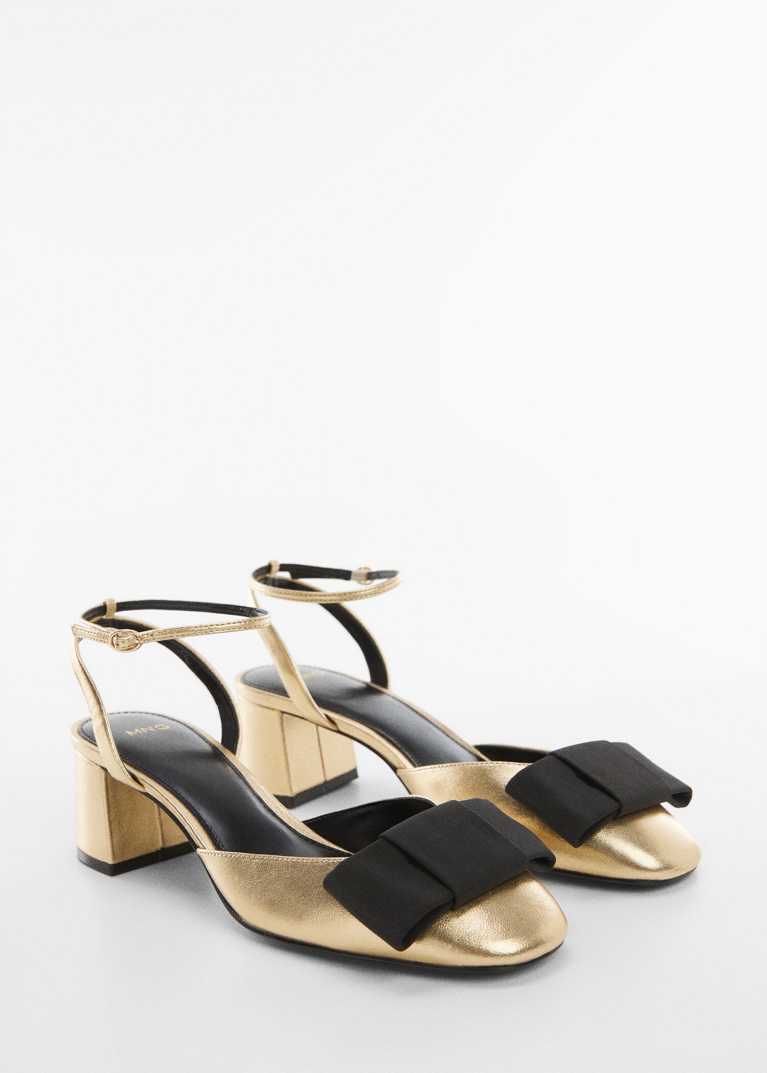 Metallic shoes with bow - Medium plane