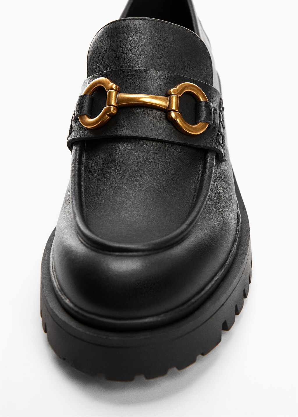 Leather moccasin with track sole - Women | MANGO OUTLET USA Leather moccasin with track sole - Women | MANGO OUTLET USA