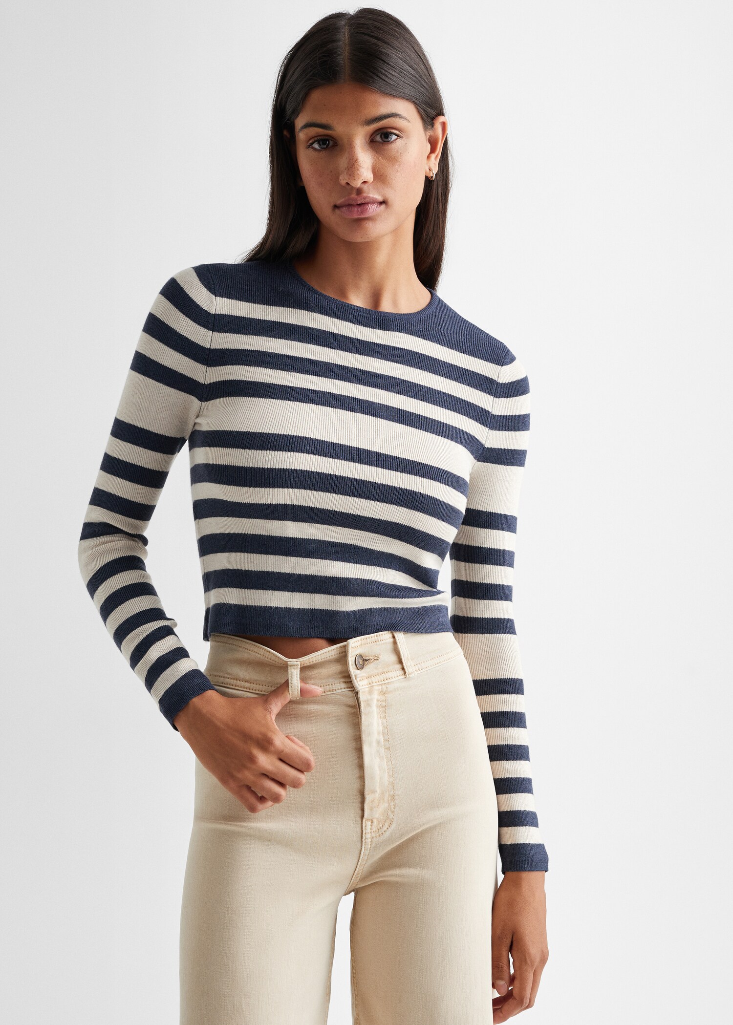 Knit striped sweater - Medium plane