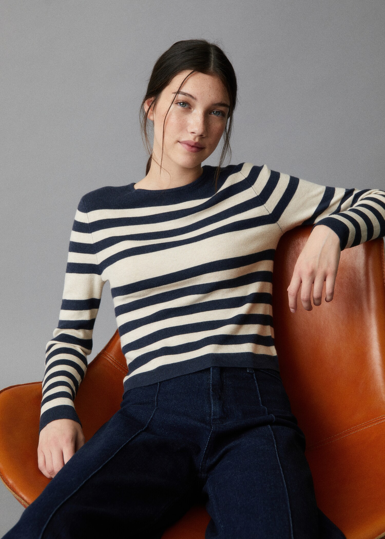 Knit striped sweater - Details of the article 5