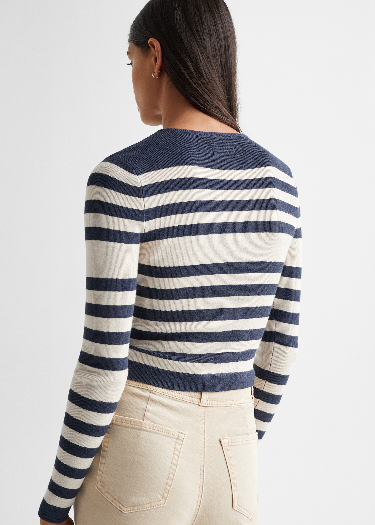 Knit striped sweater - Reverse of the article