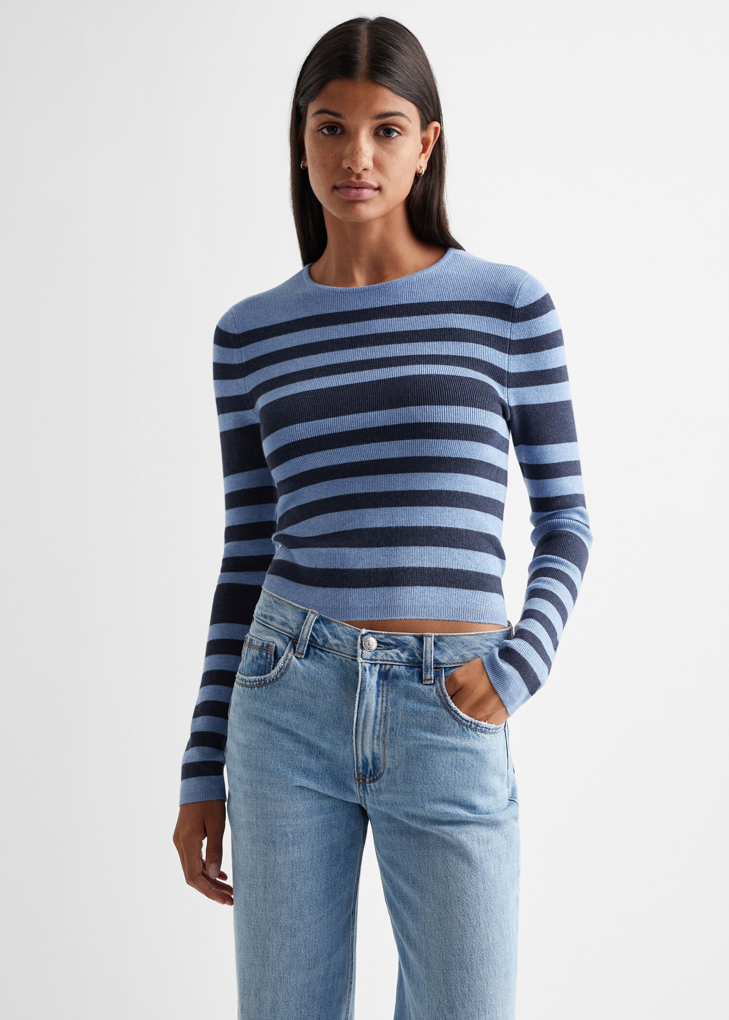 Knit striped sweater - Medium plane