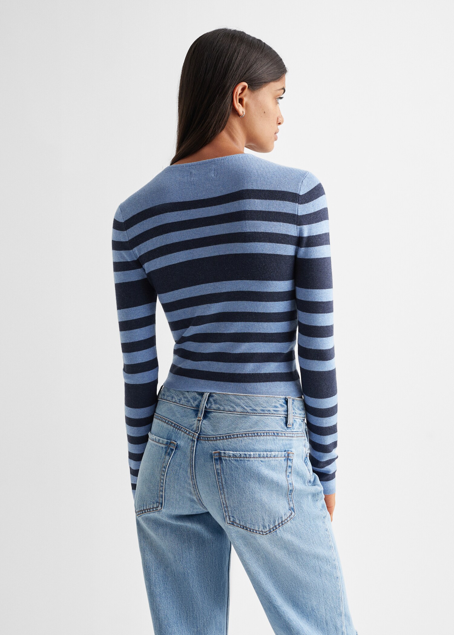 Knit striped sweater - Reverse of the article