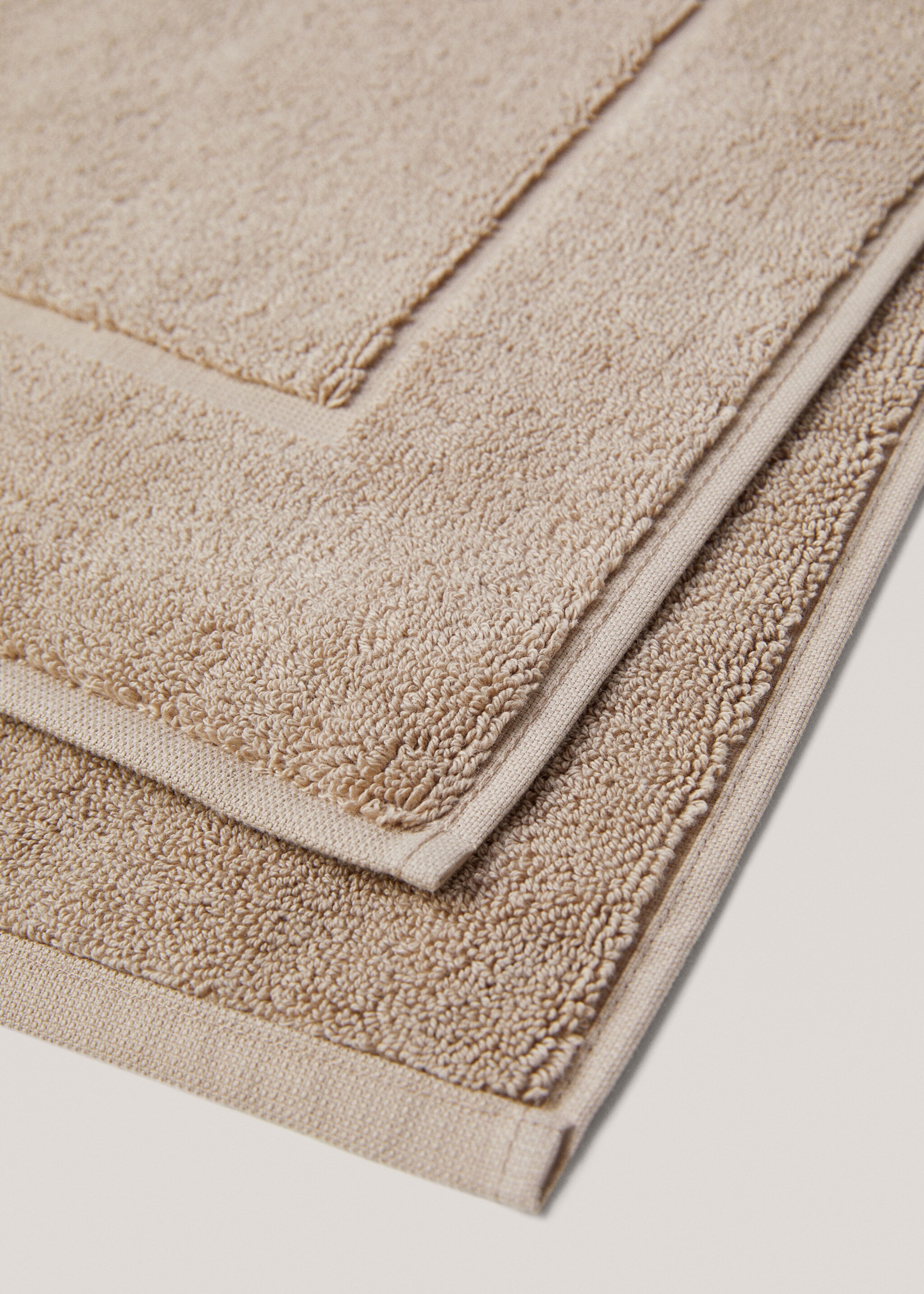 100% cotton bath mat - Details of the article 2, Brown. Ref: 57024786-00.