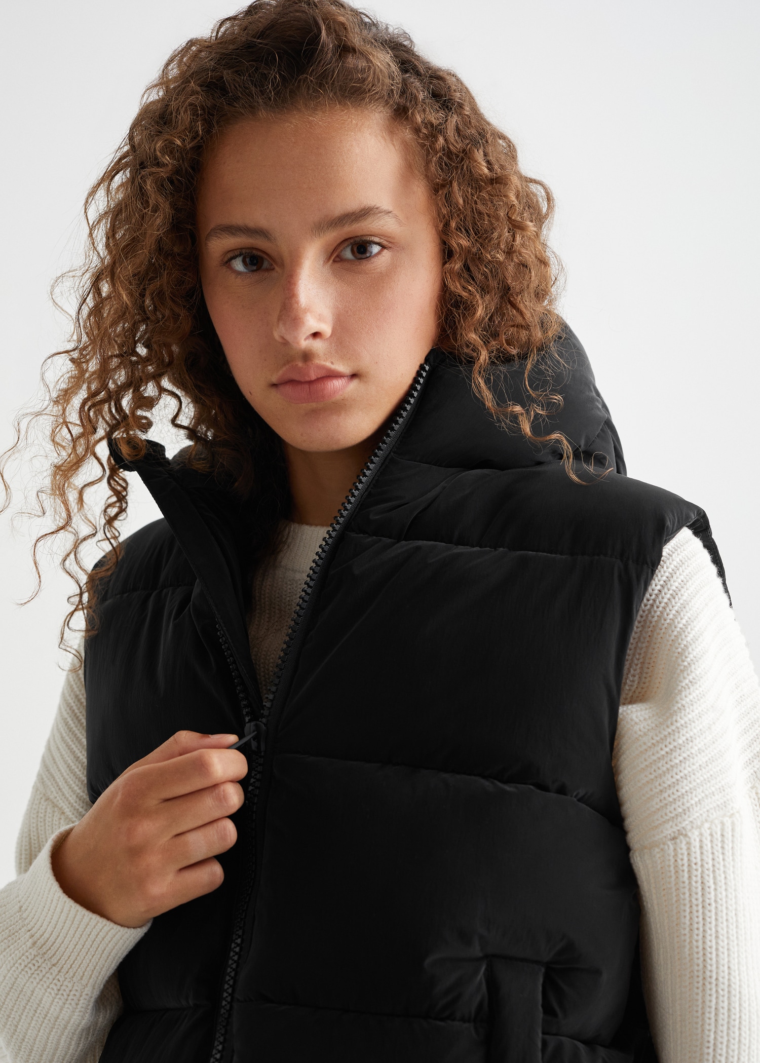 Chaleco acolchado capucha - Main Image