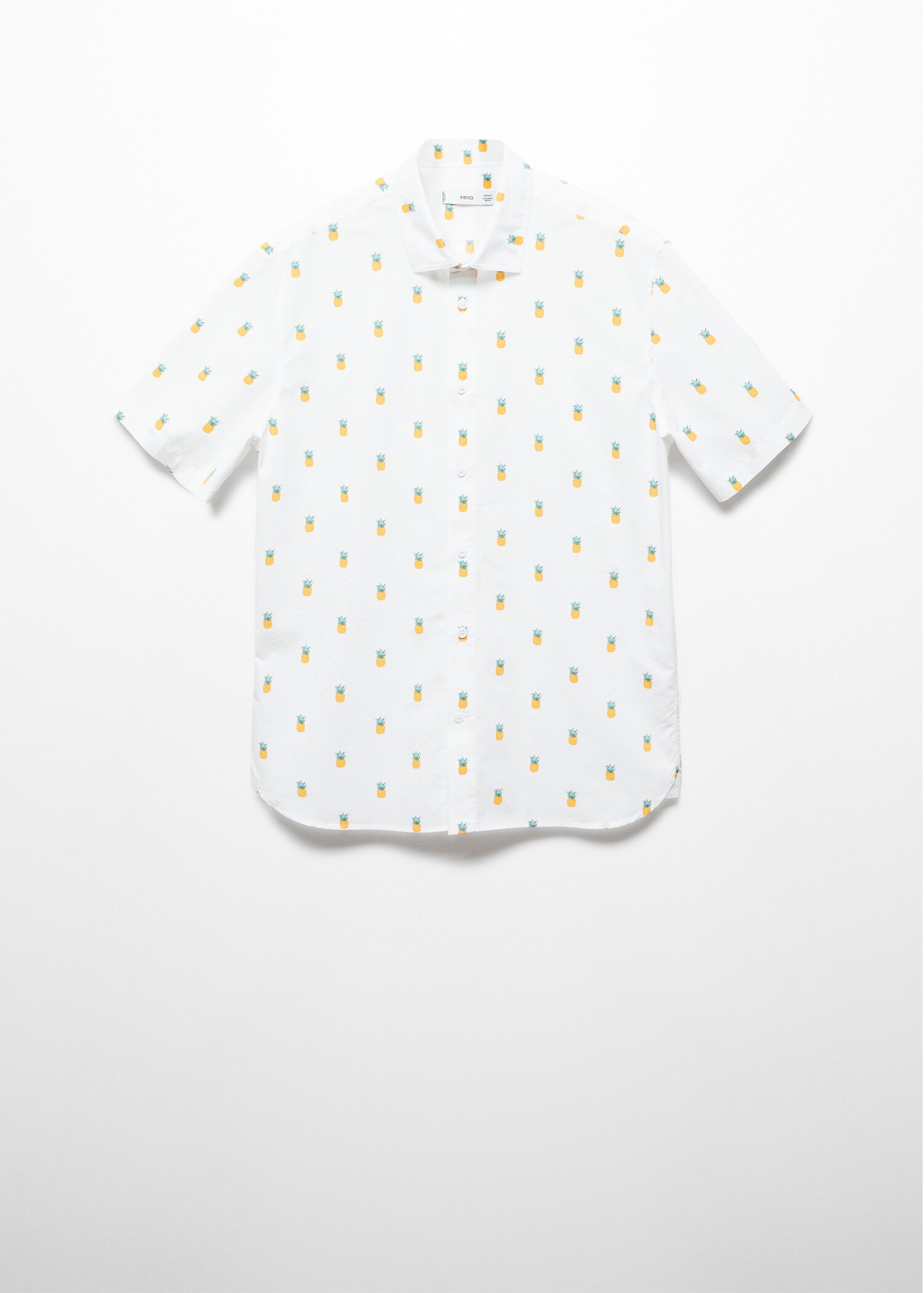 100% cotton shirt with pineapple print - Article without model