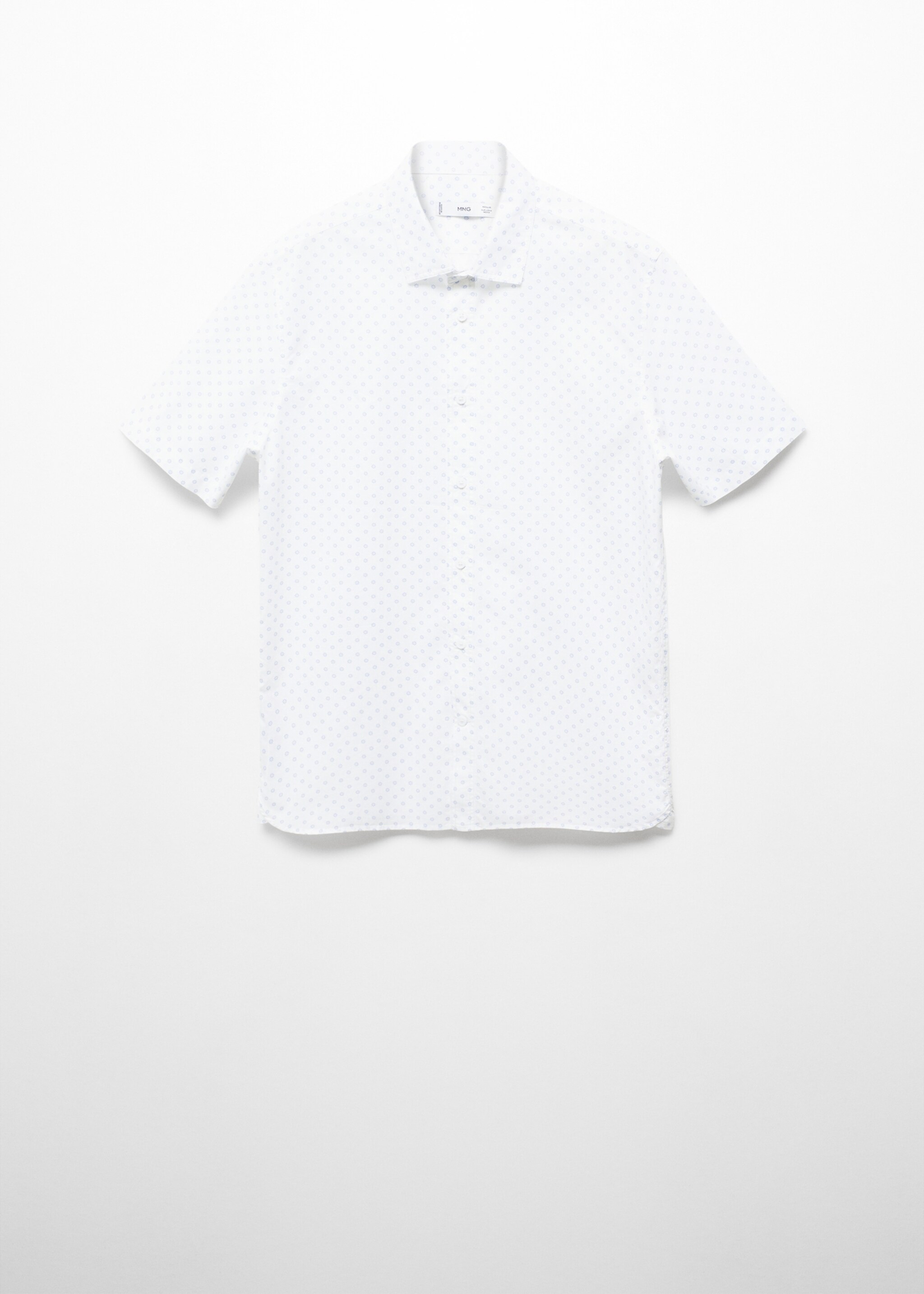 Chemise 100 % coton manches courtes en micro-imprimé - Article sans modèle