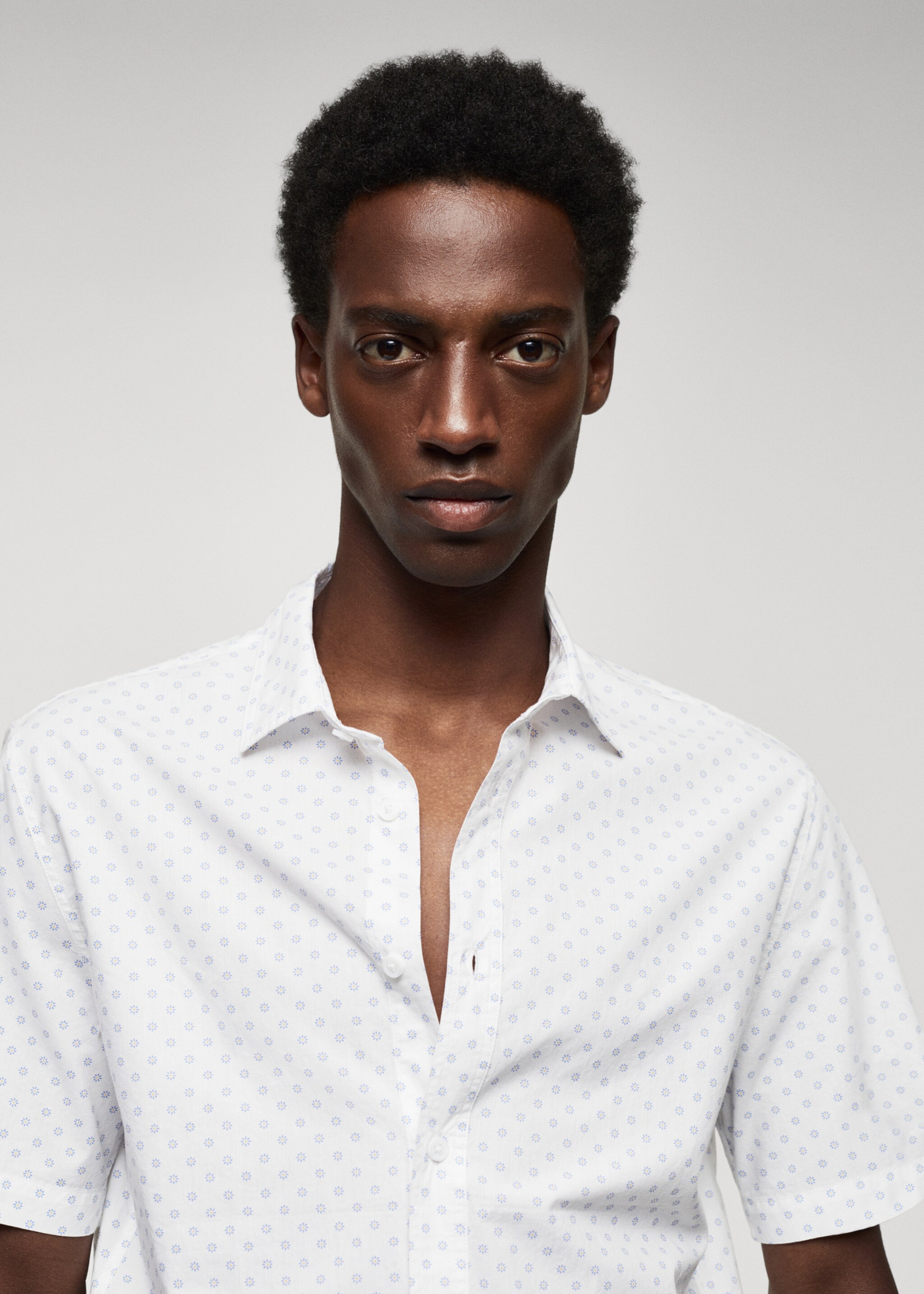 Chemise 100 % coton manches courtes en micro-imprimé - Détail de l'article 1