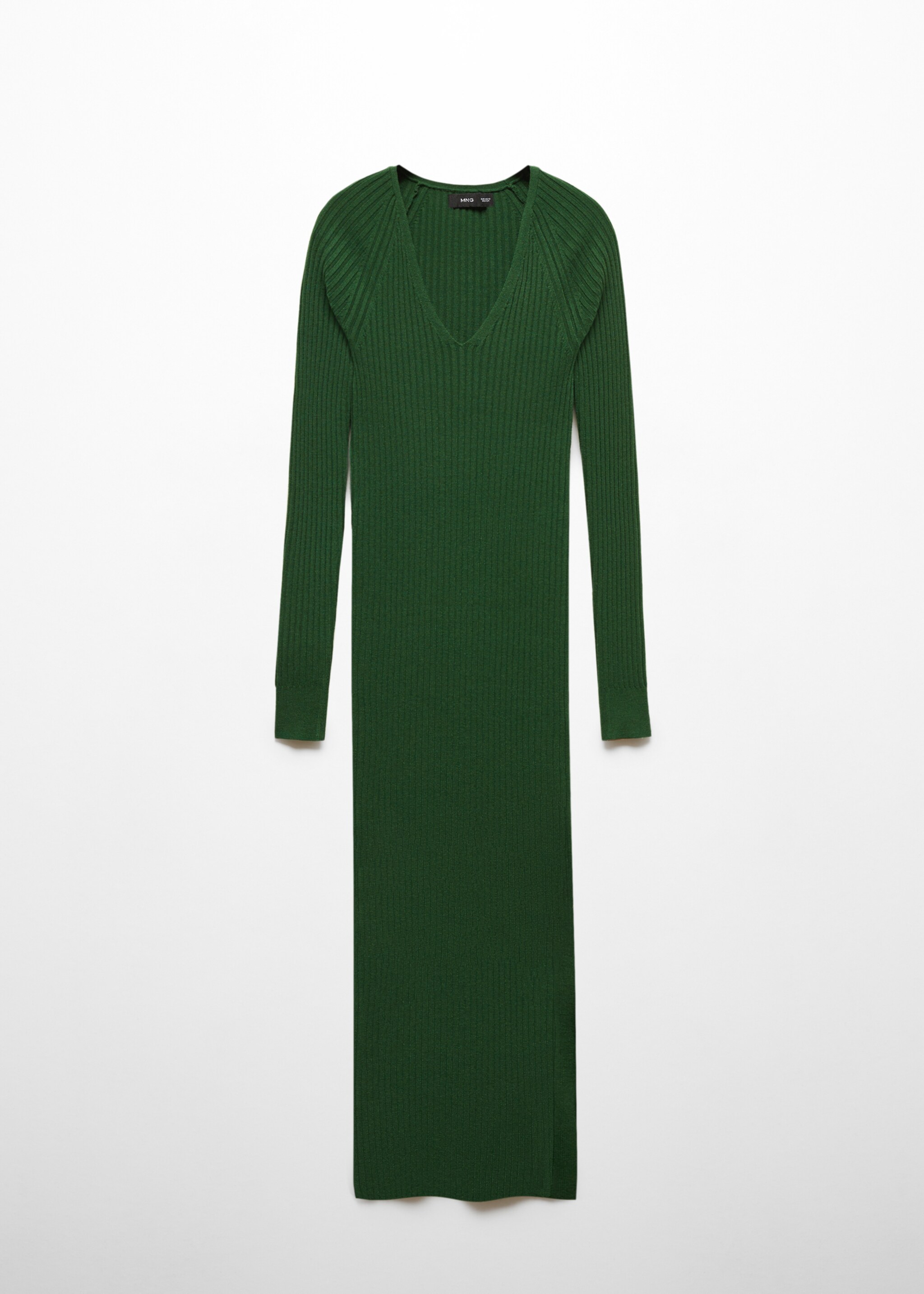 Ribbed V-neck dress - Article without model