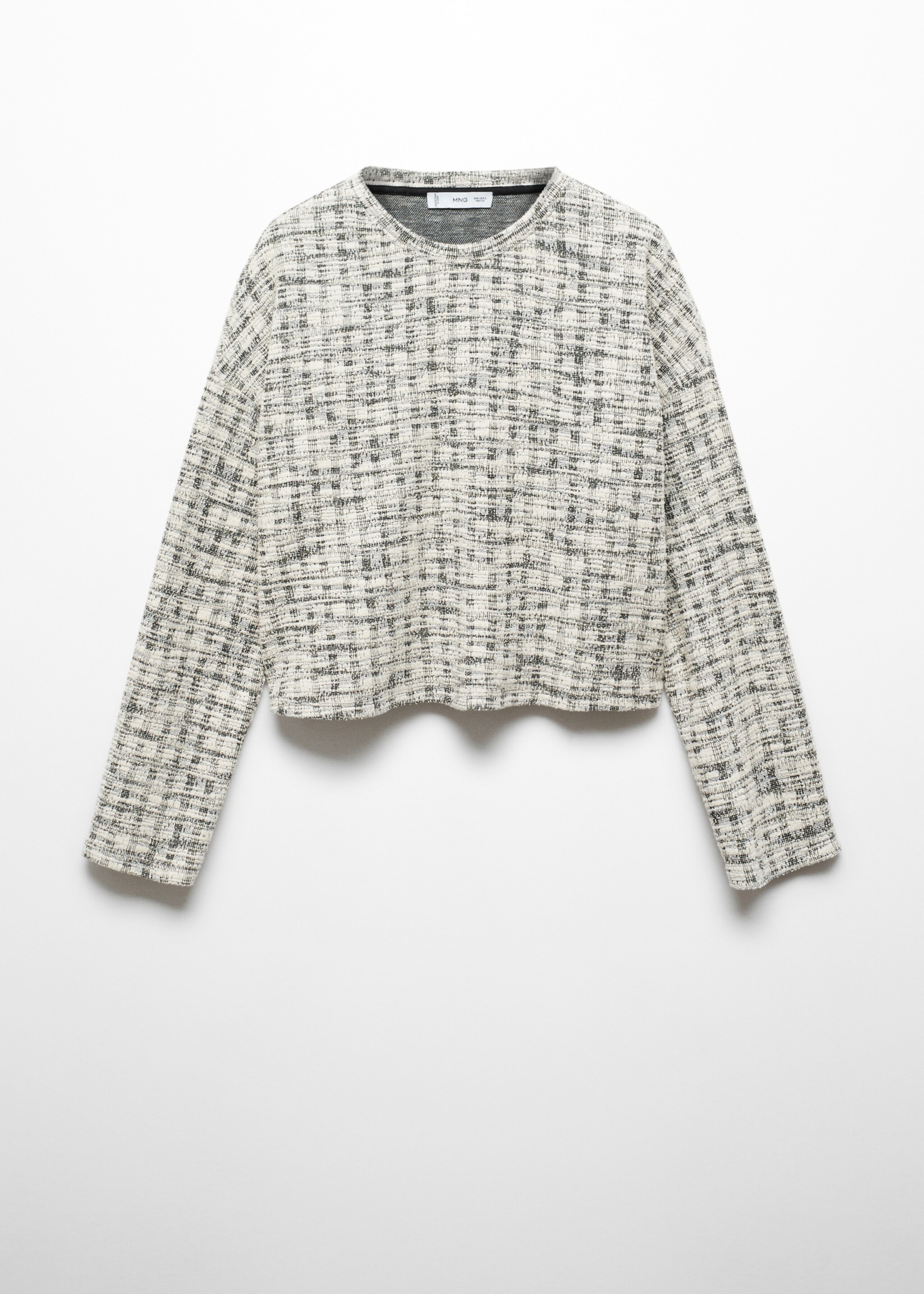 Round-neck tweed sweater - Article without model