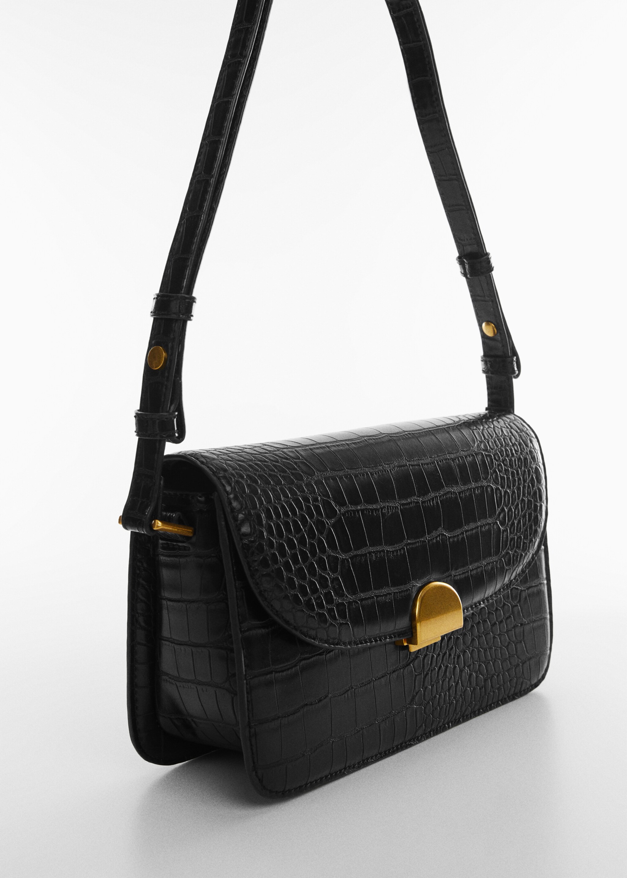 Sac bandoulière rectangulaire - Plan moyen