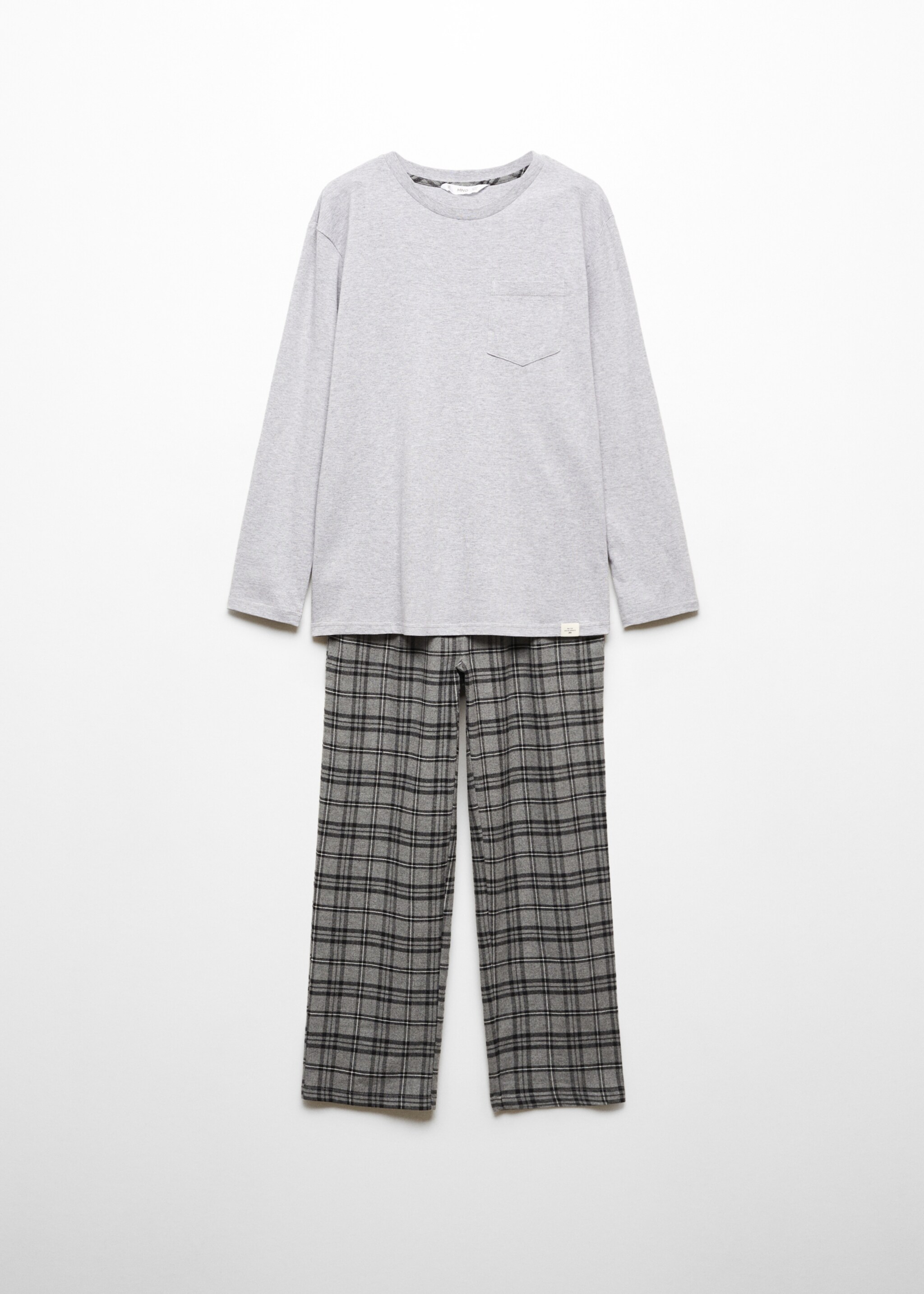 Two-pieces check long pyjamas - Article without model