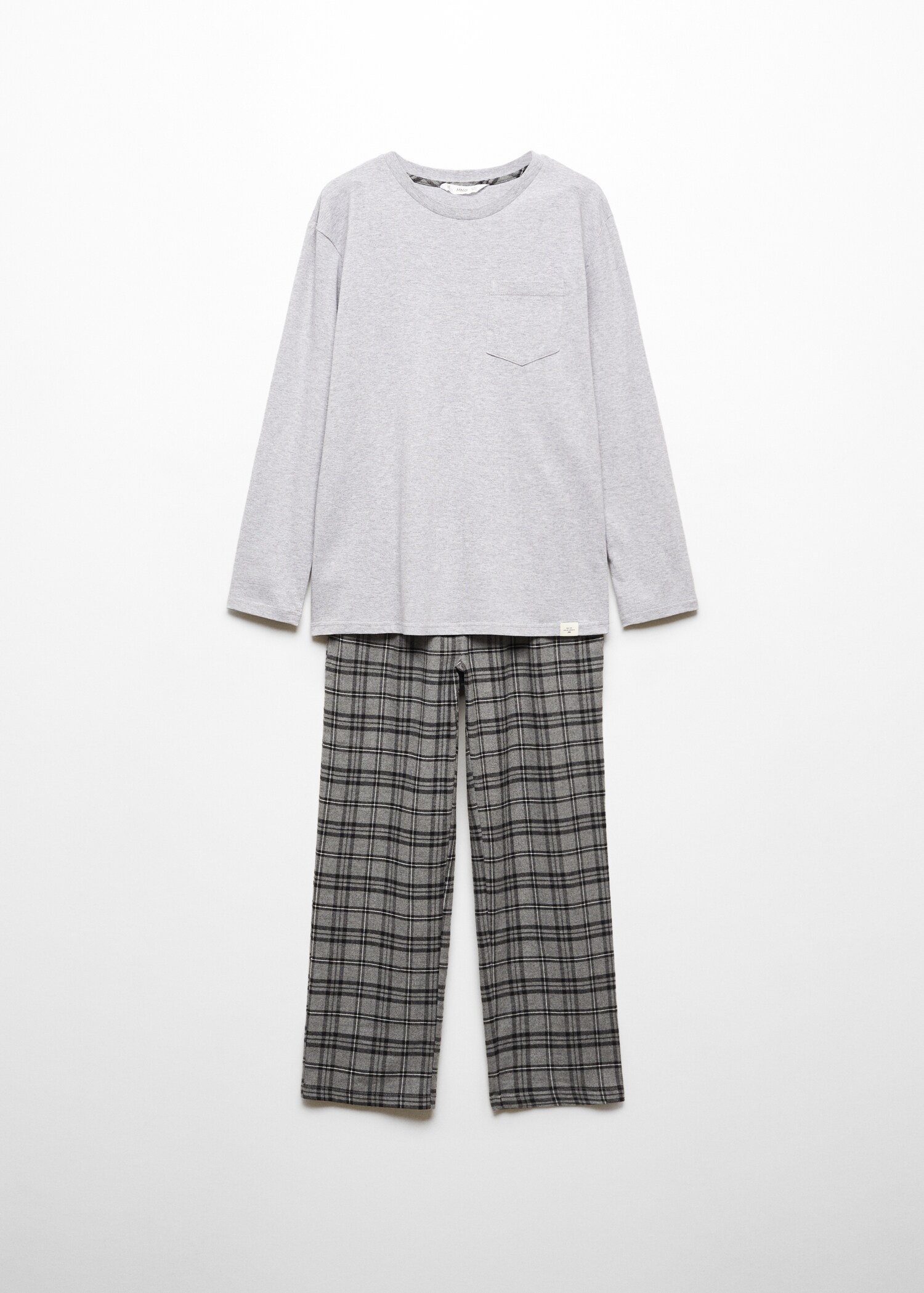 Two-pieces check long pyjamas - Article without model