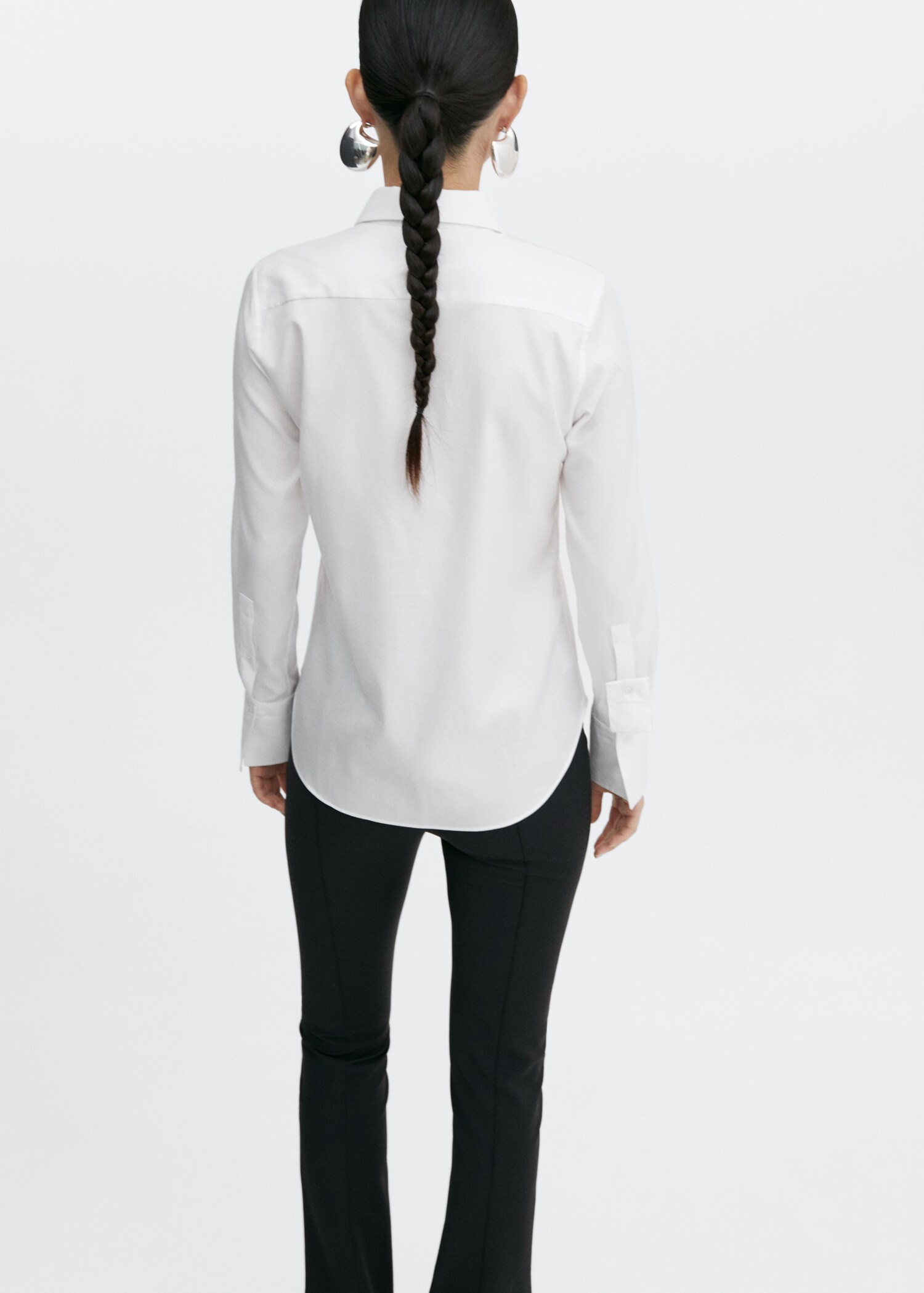 Slim-fit poplin shirt - Reverse of the article