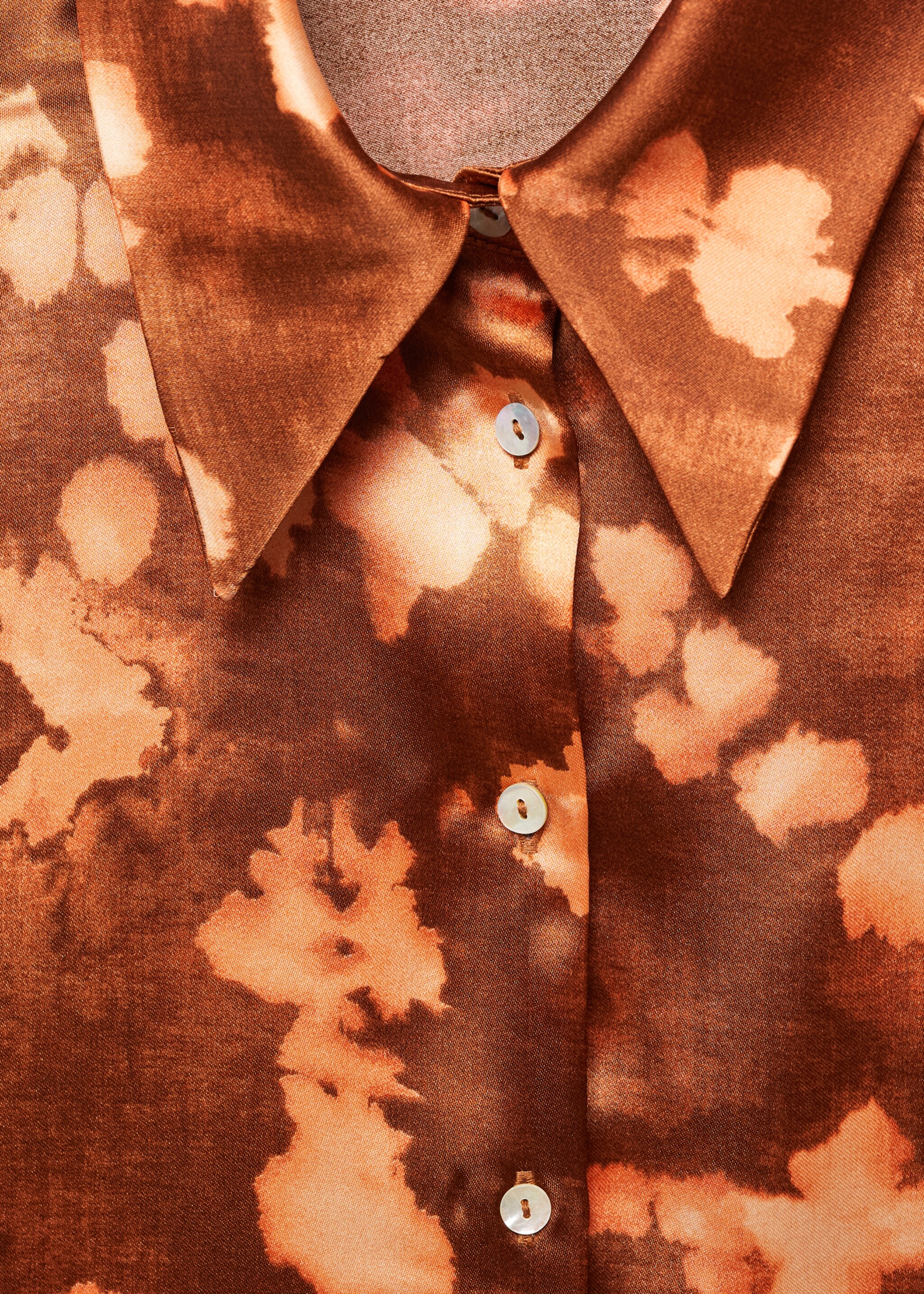 Tie-dye effect satin shirt - Details of the article 8