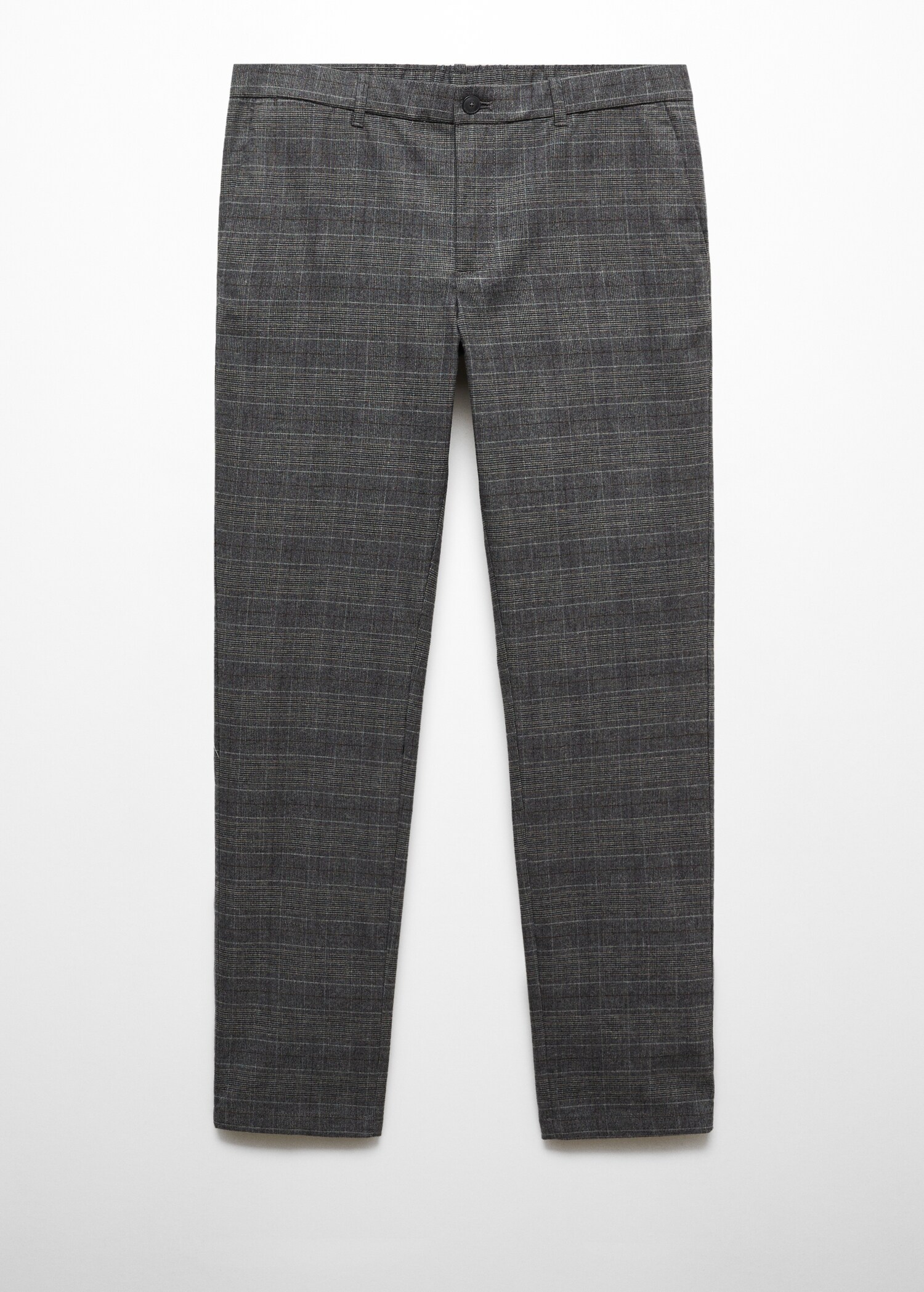 Slim-fit cotton check pants  - Article without model