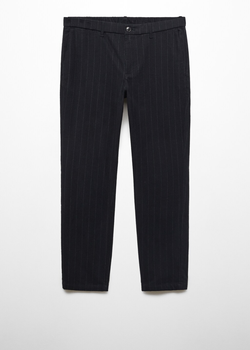 Pinstripe cotton slim-fit pants - Men | MANGO OUTLET USA