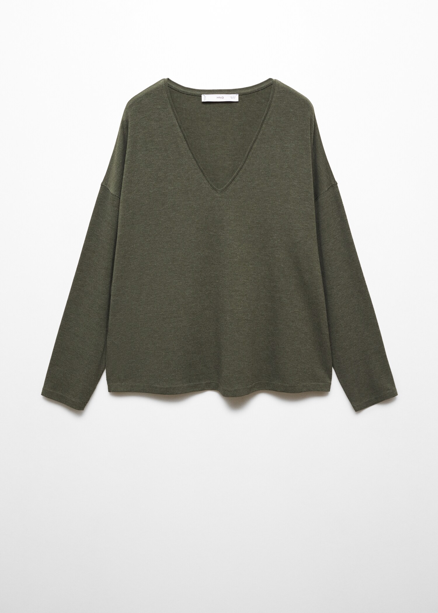 Long-sleeved V-neck T-shirt - Article without model