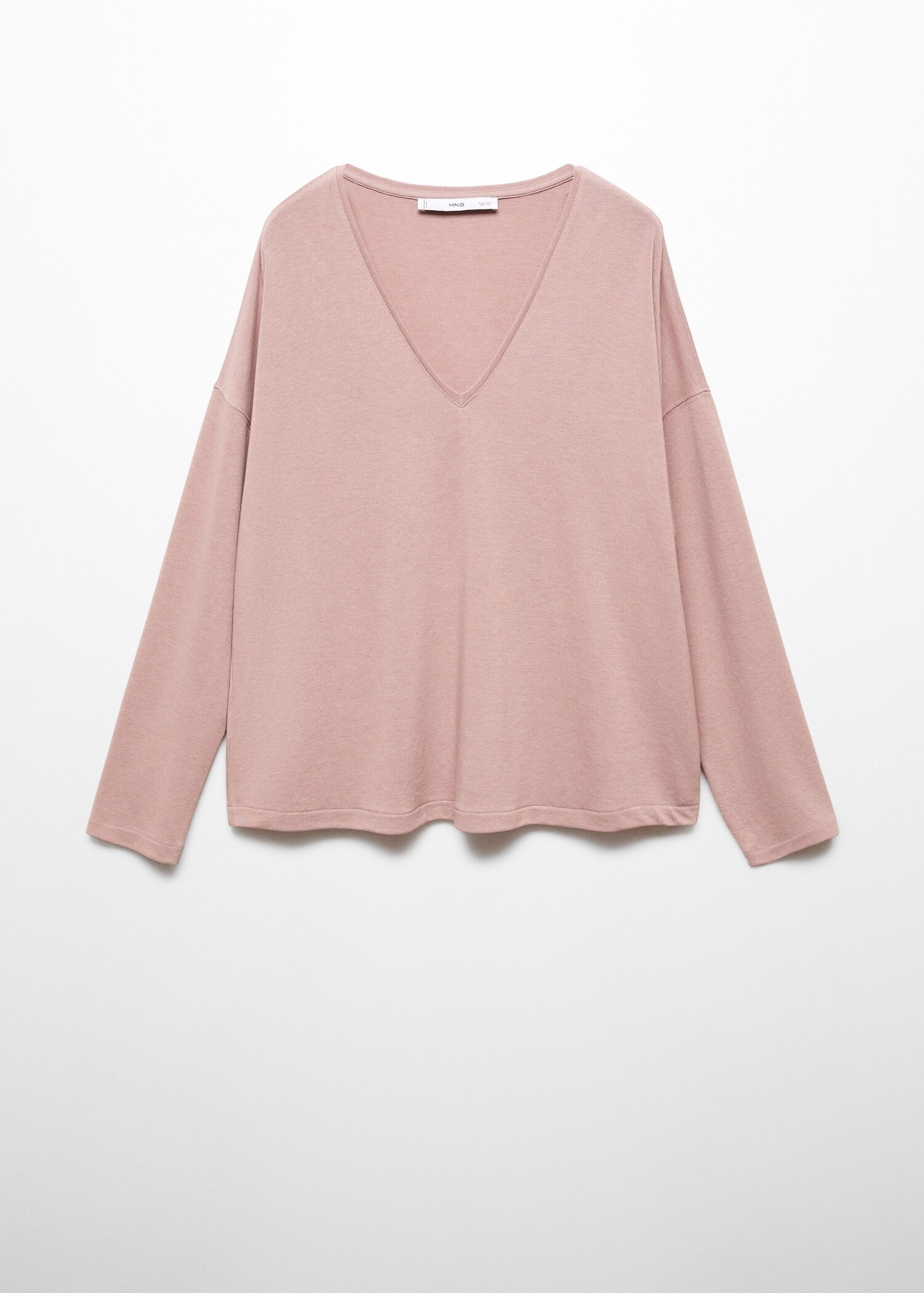 Long-sleeved V-neck T-shirt - Article without model