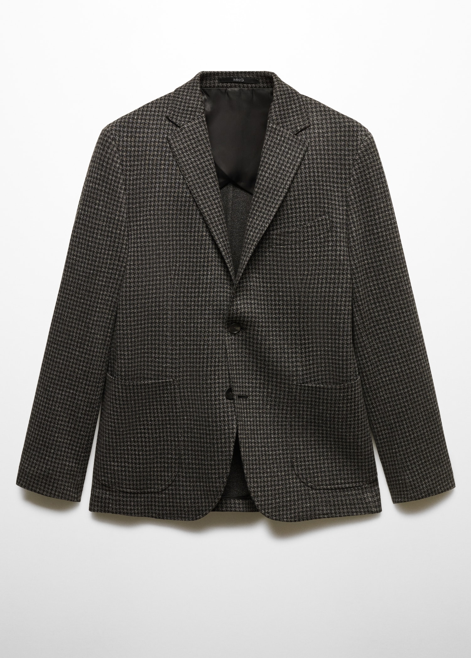 Slim-fit micro-houndstooth jacket Men MANGO OUTLET Romania