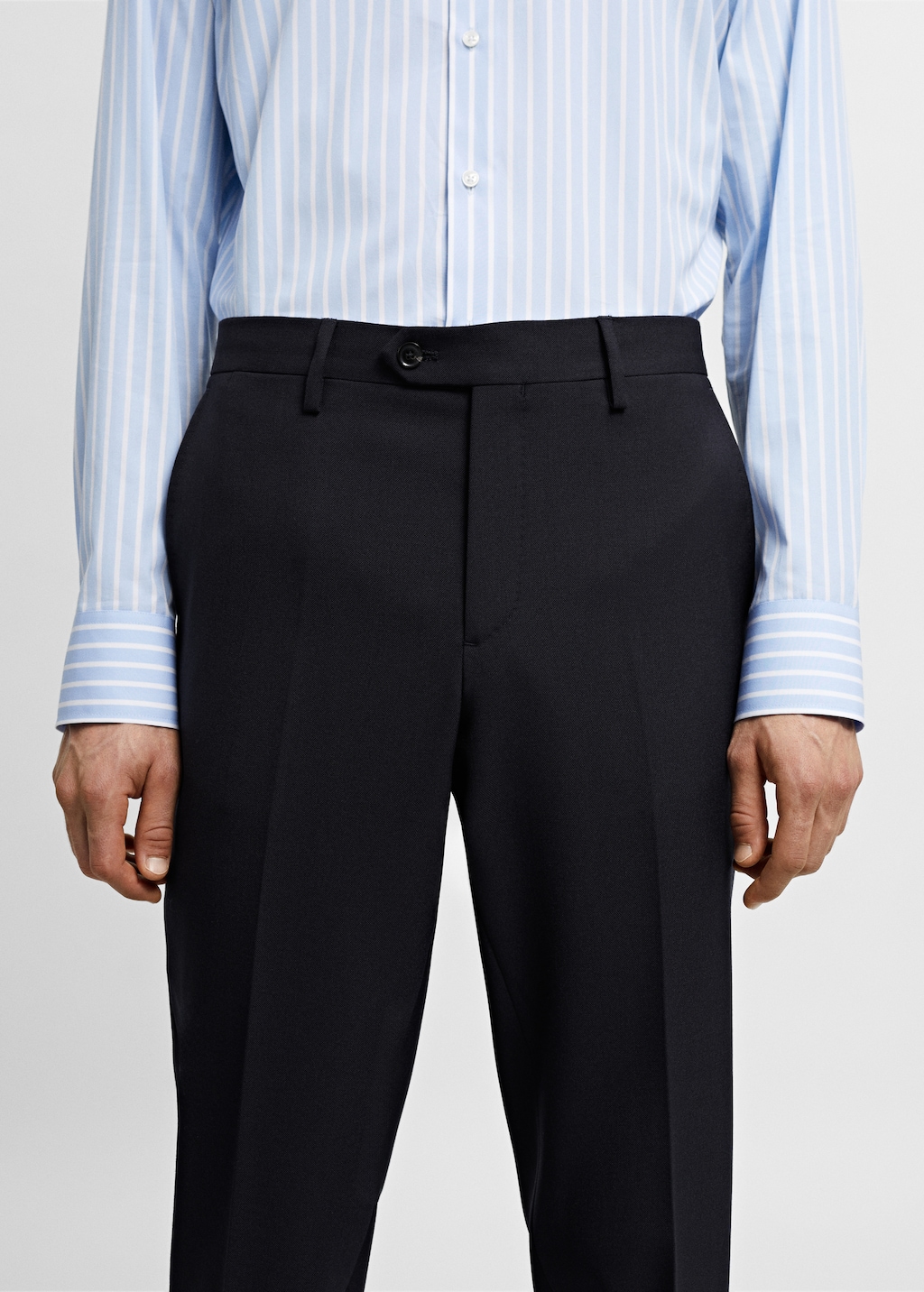 100% virgin wool suit trousers - Men | MANGO OUTLET USA