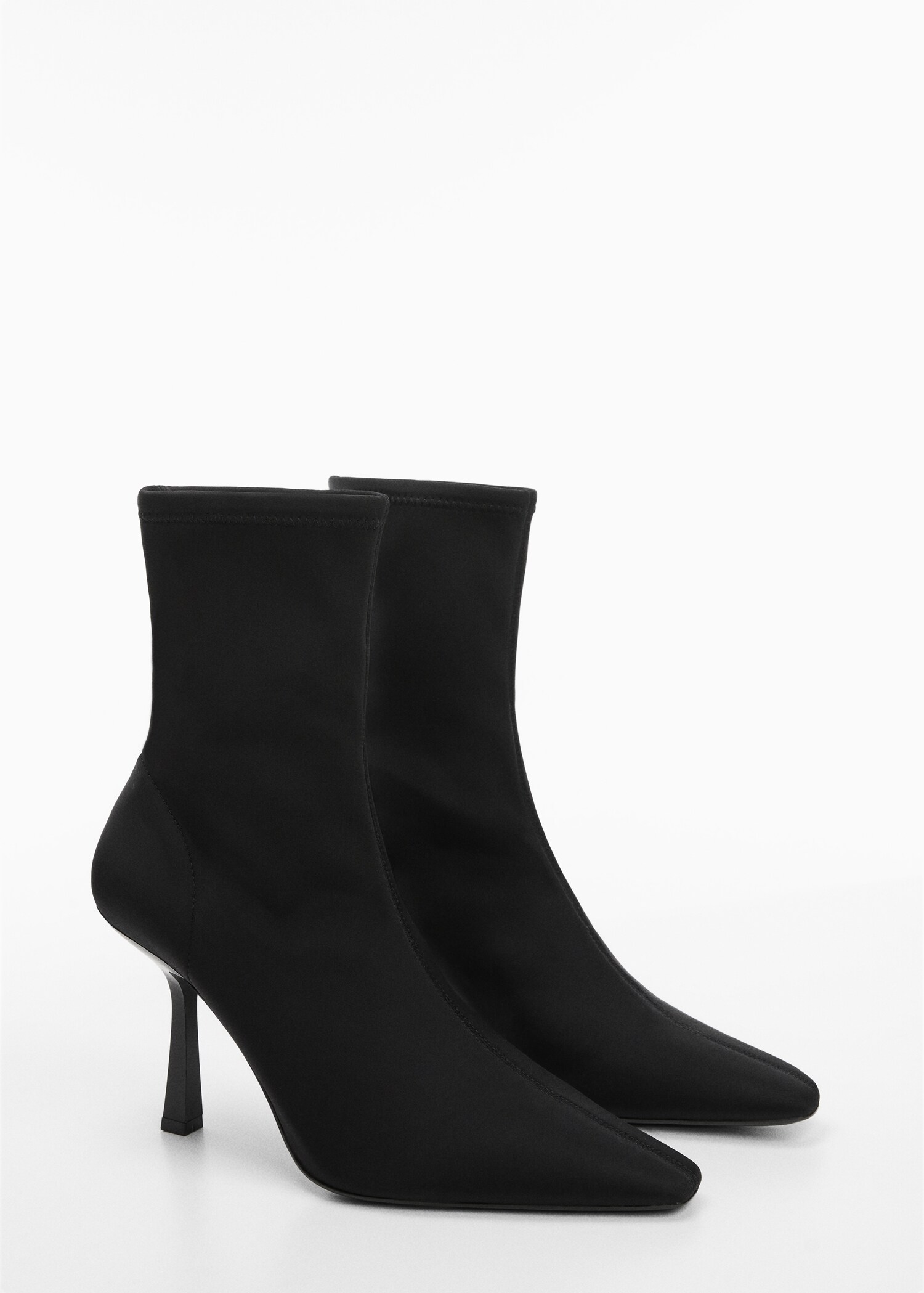 Absatzstiefelette mit Spitze - Mittlere Ansicht