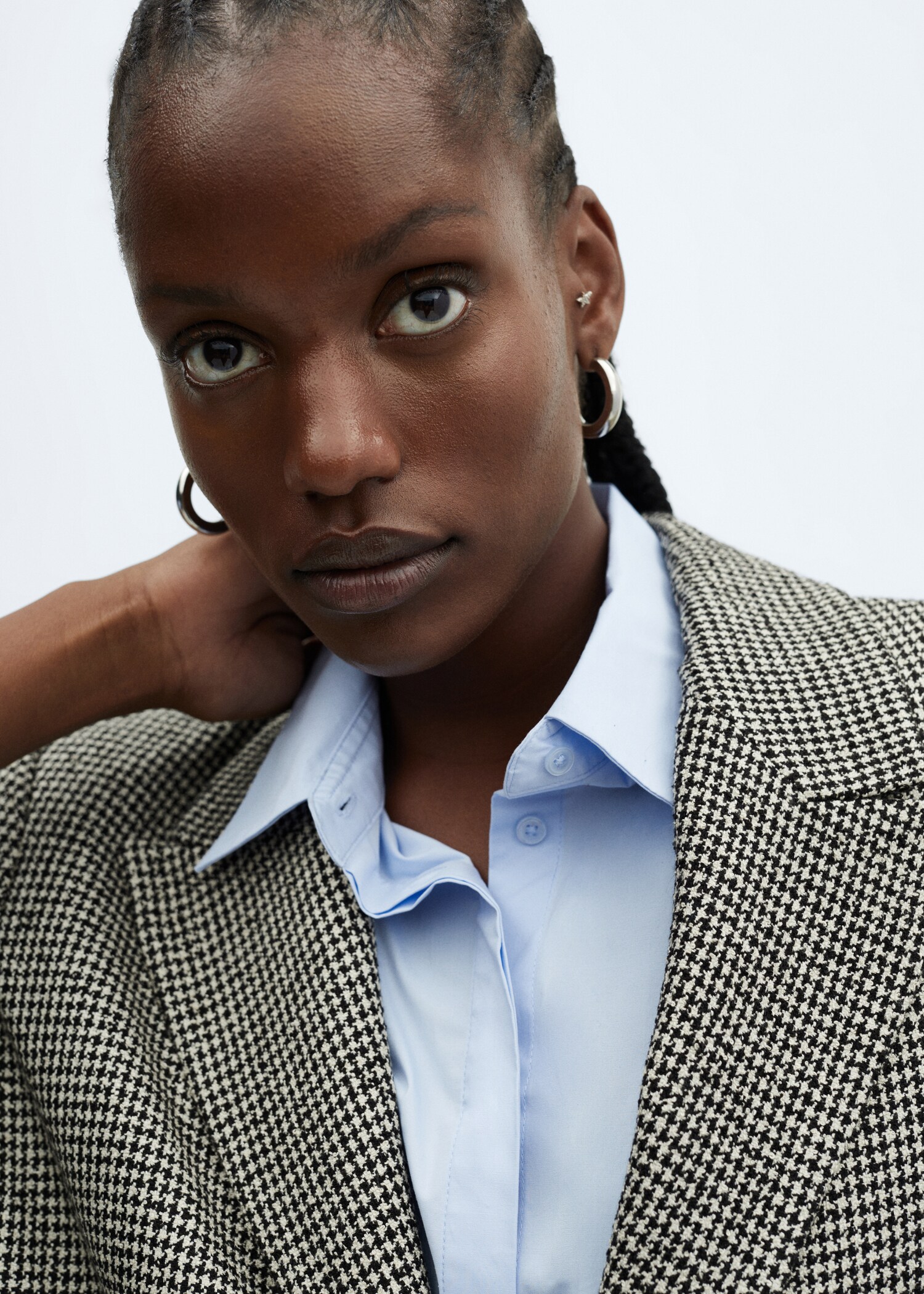 Lapels Houndstooth suit blazer - Details of the article 4