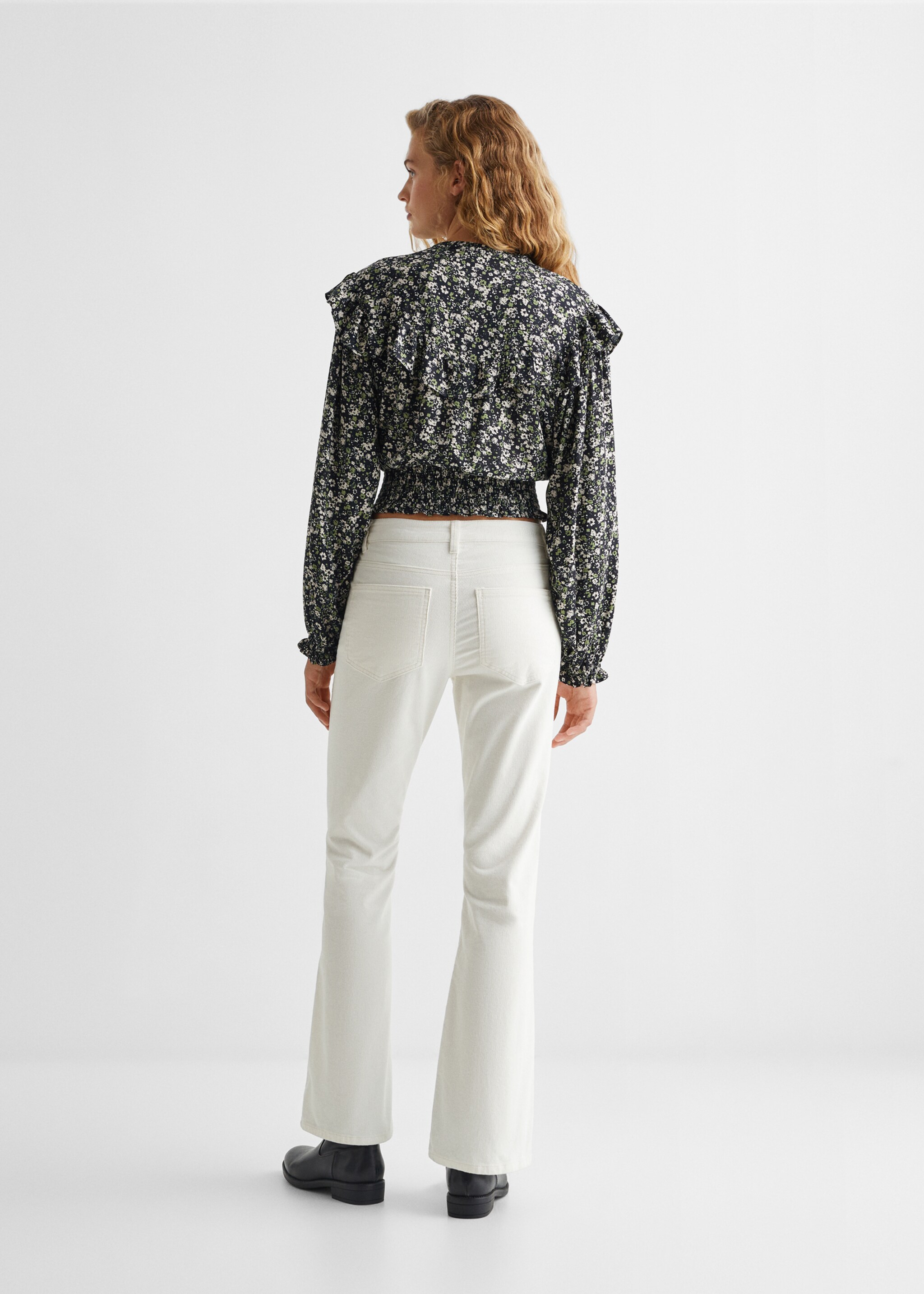 Pantaloni diritti micro velluto a coste - Retro dell'articolo