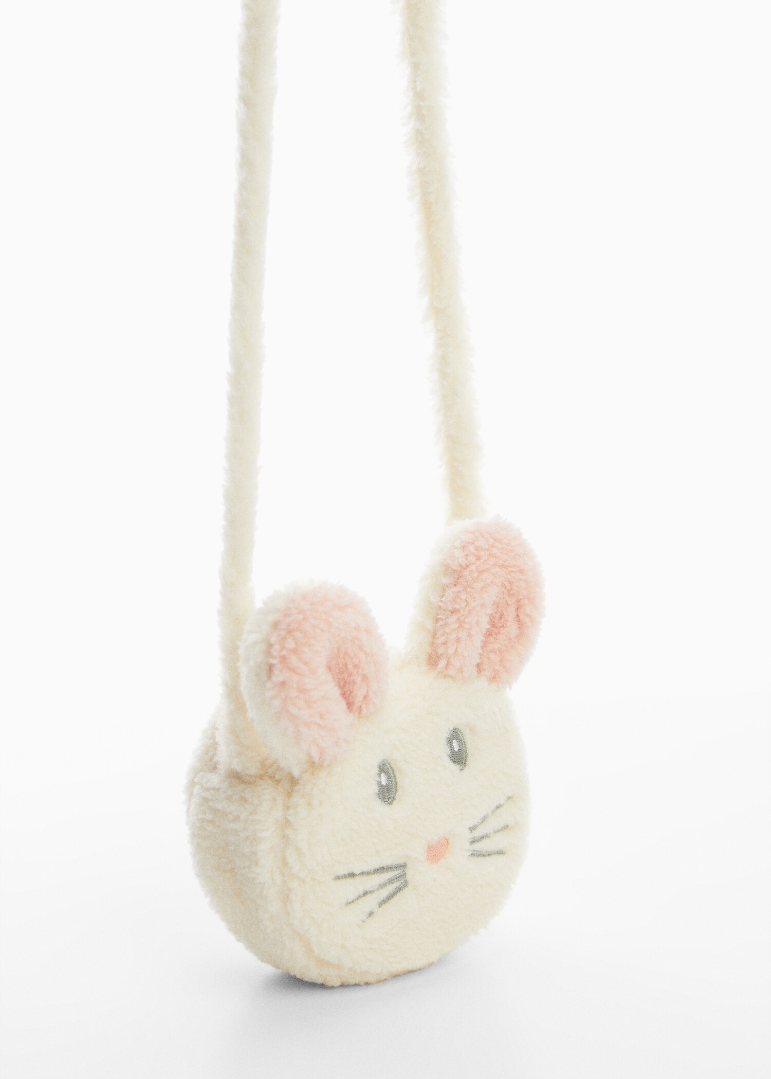 Shearling-effect bunny bag - Medium plane
