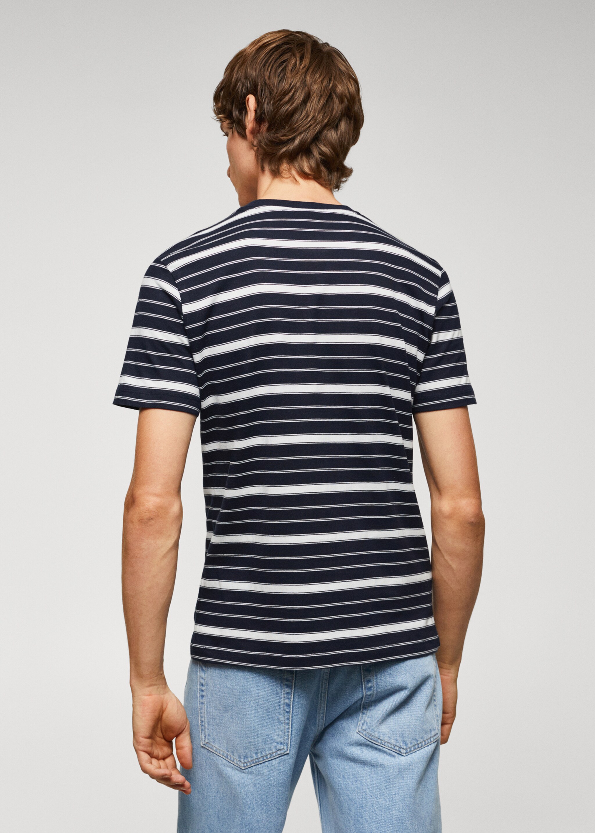 Camiseta 100% algodón rayas - Reverso del artículo