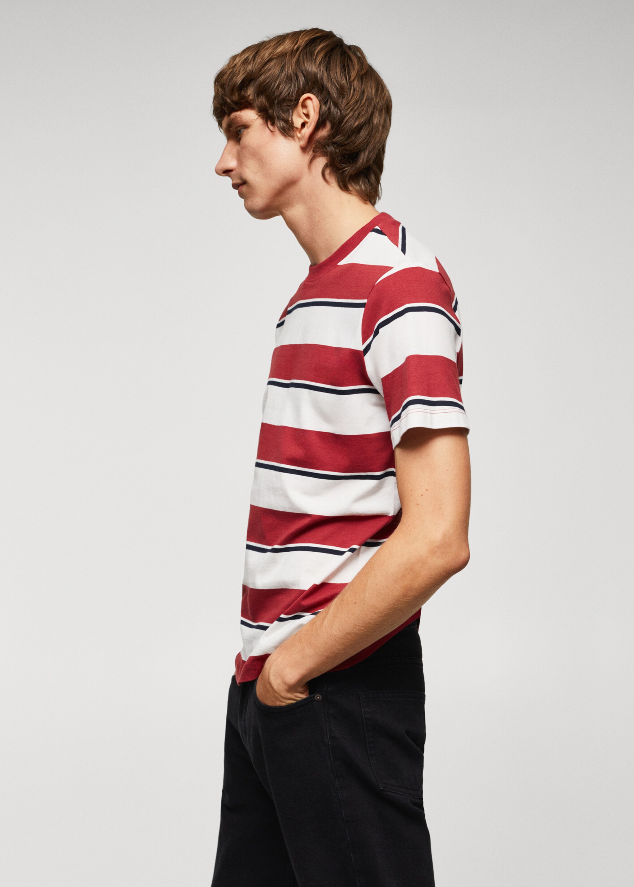 Striped 100% cotton t-shirt - Details of the article 2