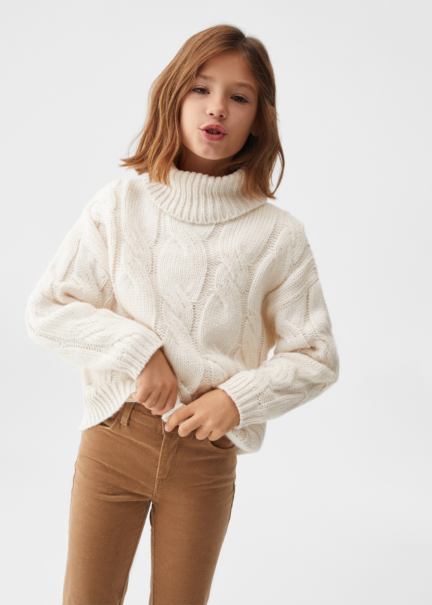 Strickpullover mit Rollkragen - Mittlere Ansicht