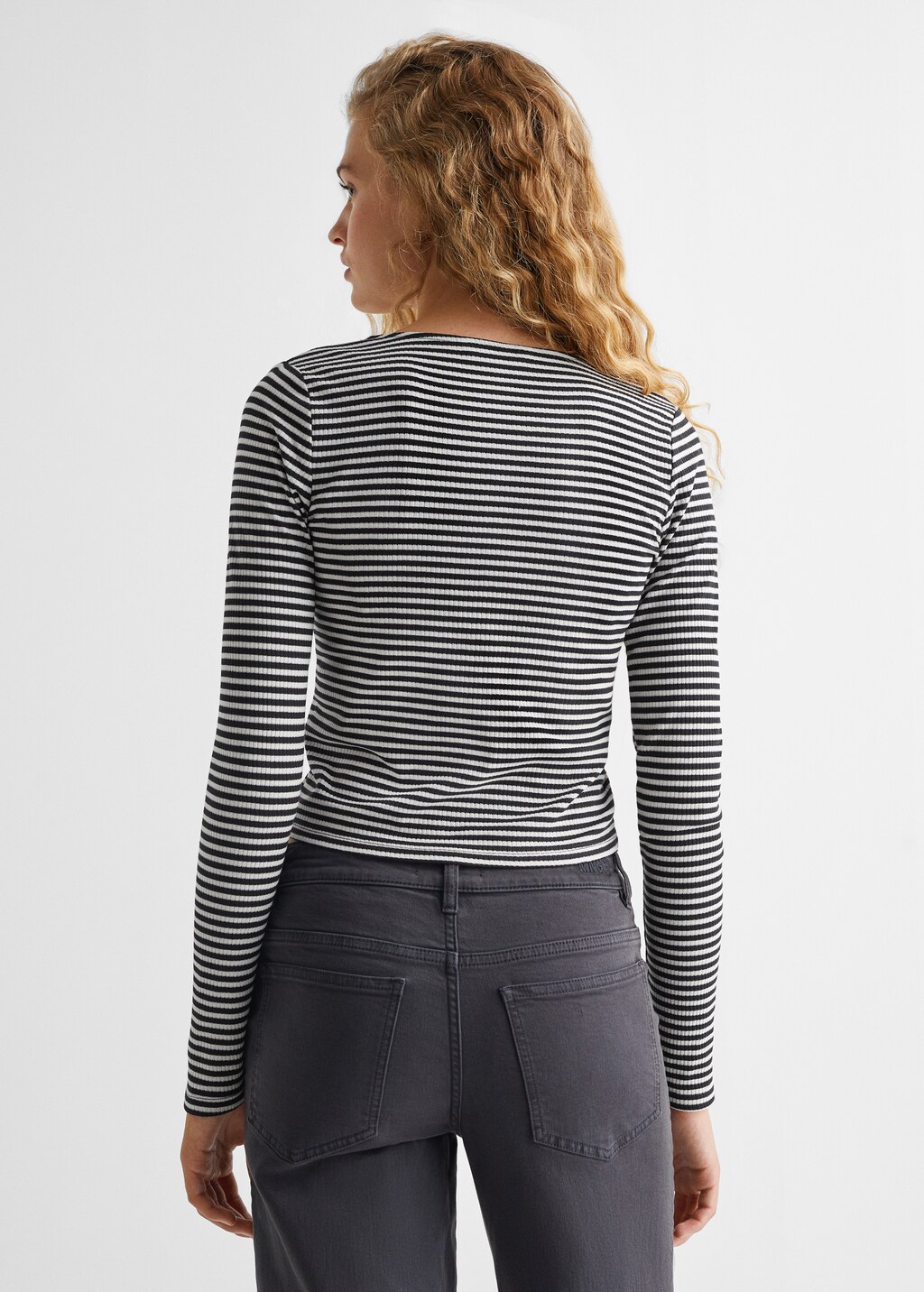 Buttoned striped T-shirt - Teen Girl | MANGO OUTLET USA