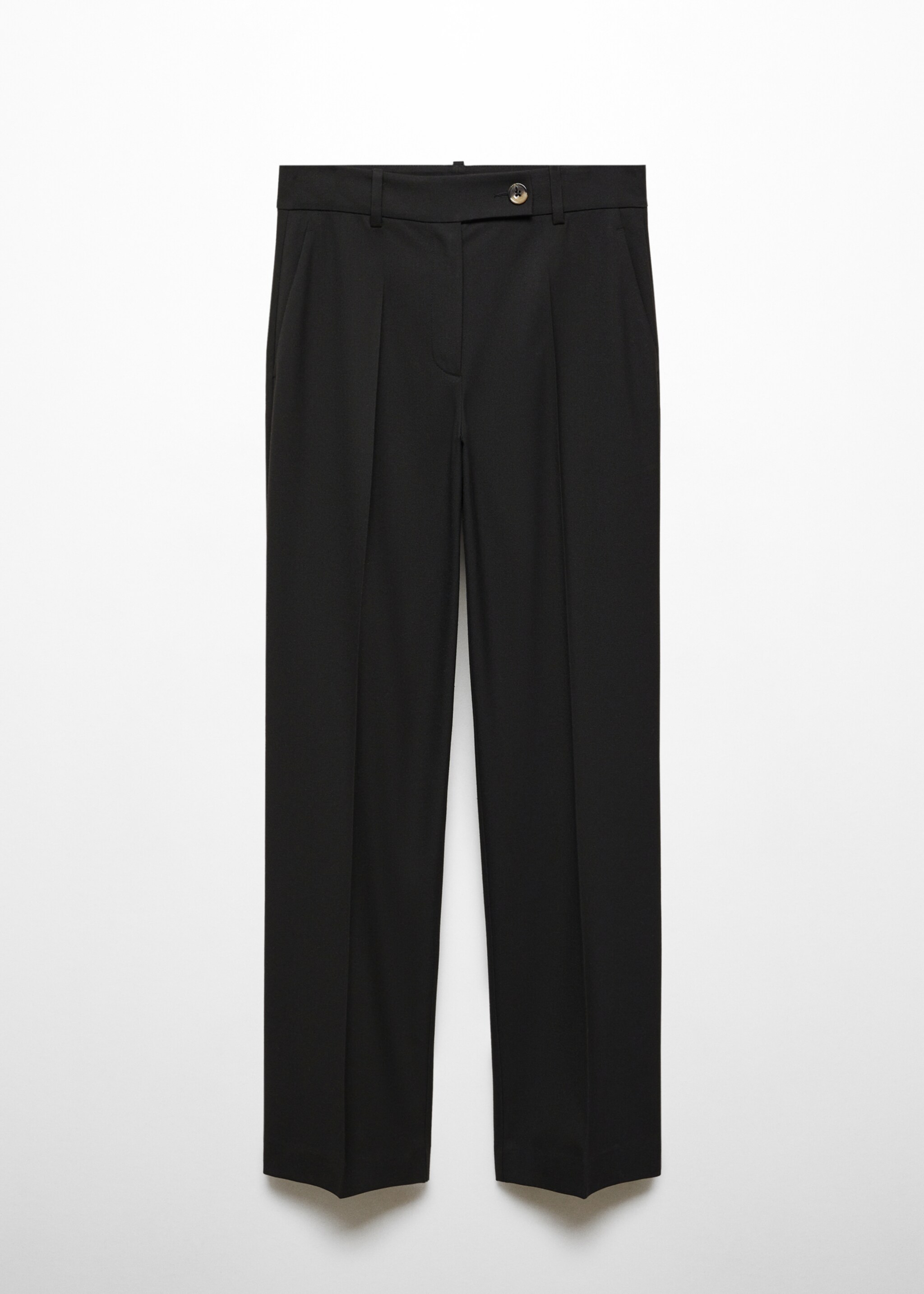 Straight trousers with side button - Article without model, Black. Ref: 57026727-00.