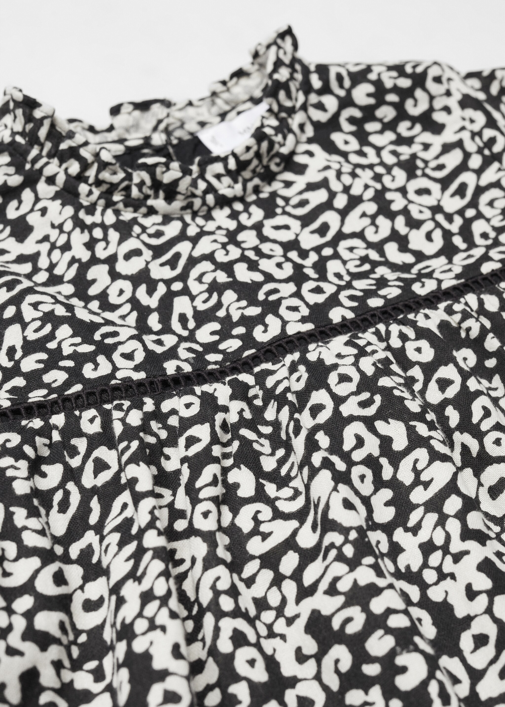 Bedrucktes Baumwollkleid - Detail des Artikels 8, Schwarz. Ref: 57027121-00.