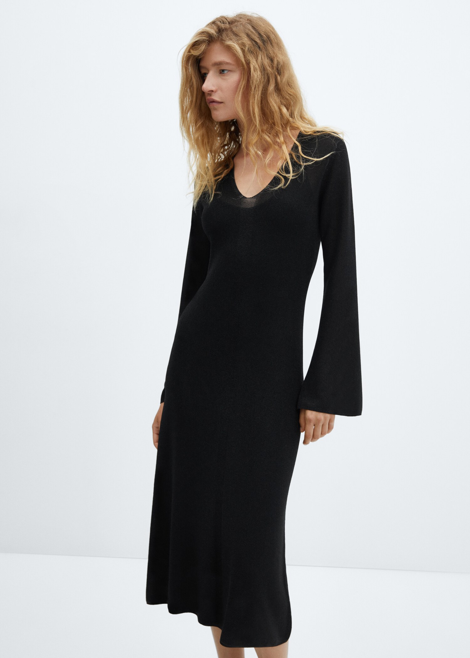 Robe midi maille Lurex - Plan moyen