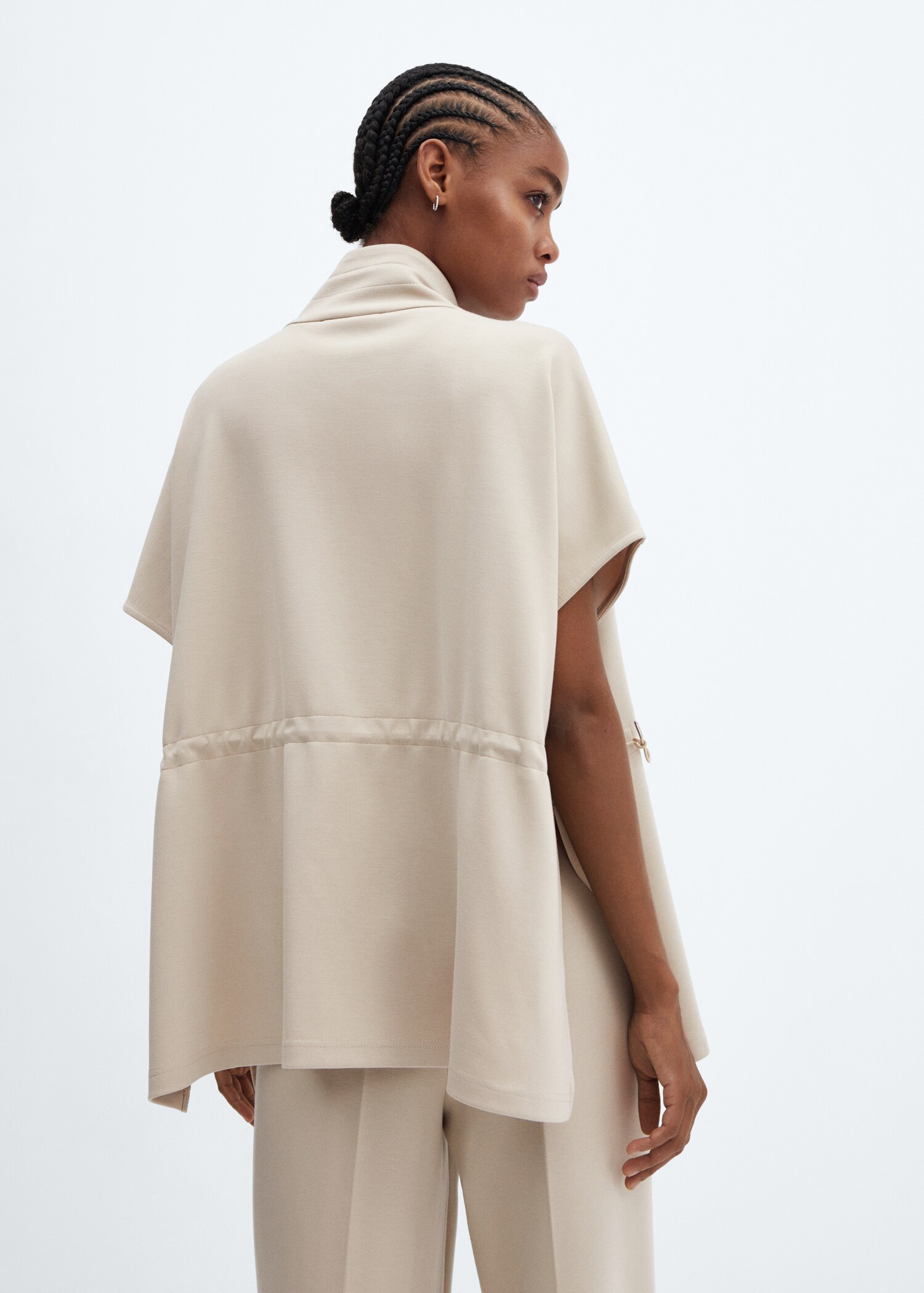 Veste poncho poches rabat - Verso de l’article