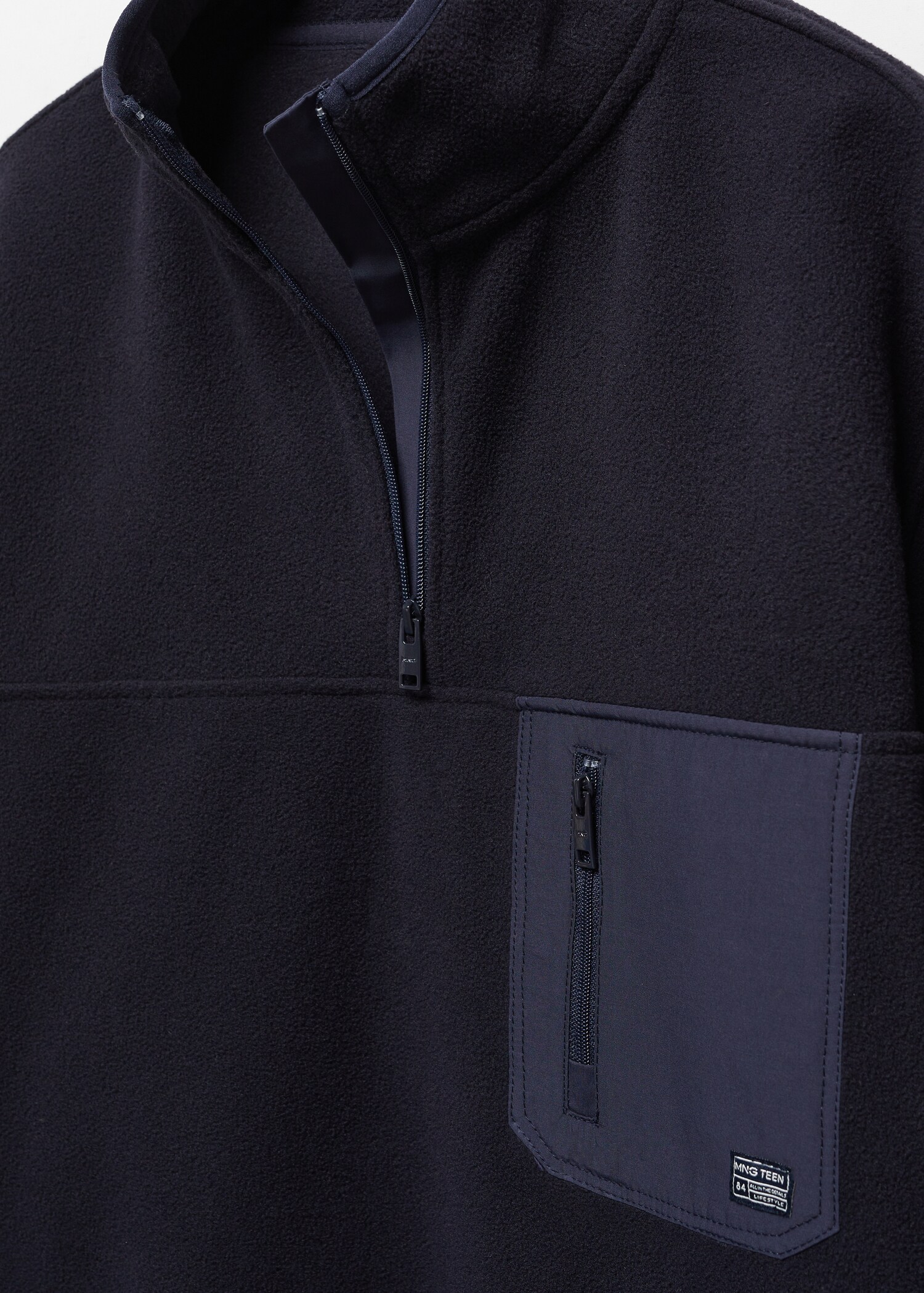 Fleece-Sweatshirt mit Zip-Kragen - Detail des Artikels 8