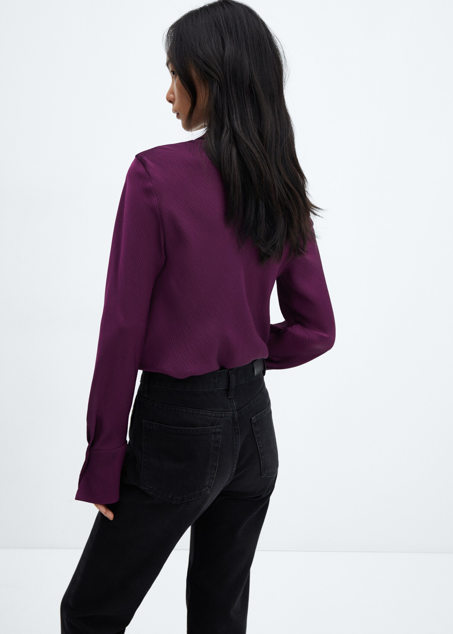 Camisa textura satinada - Reverso del artículo