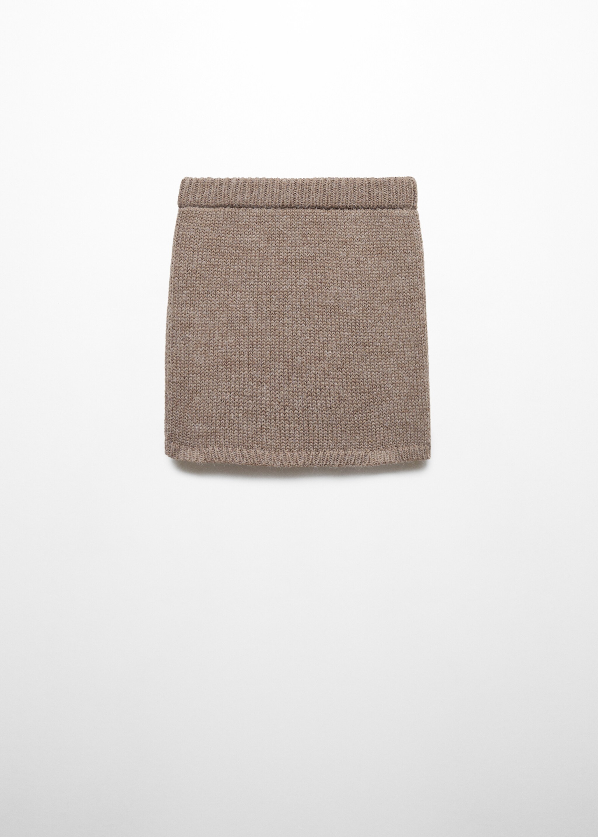 Short wool skirt - Article without model, Brown. Ref: 57027735-00.