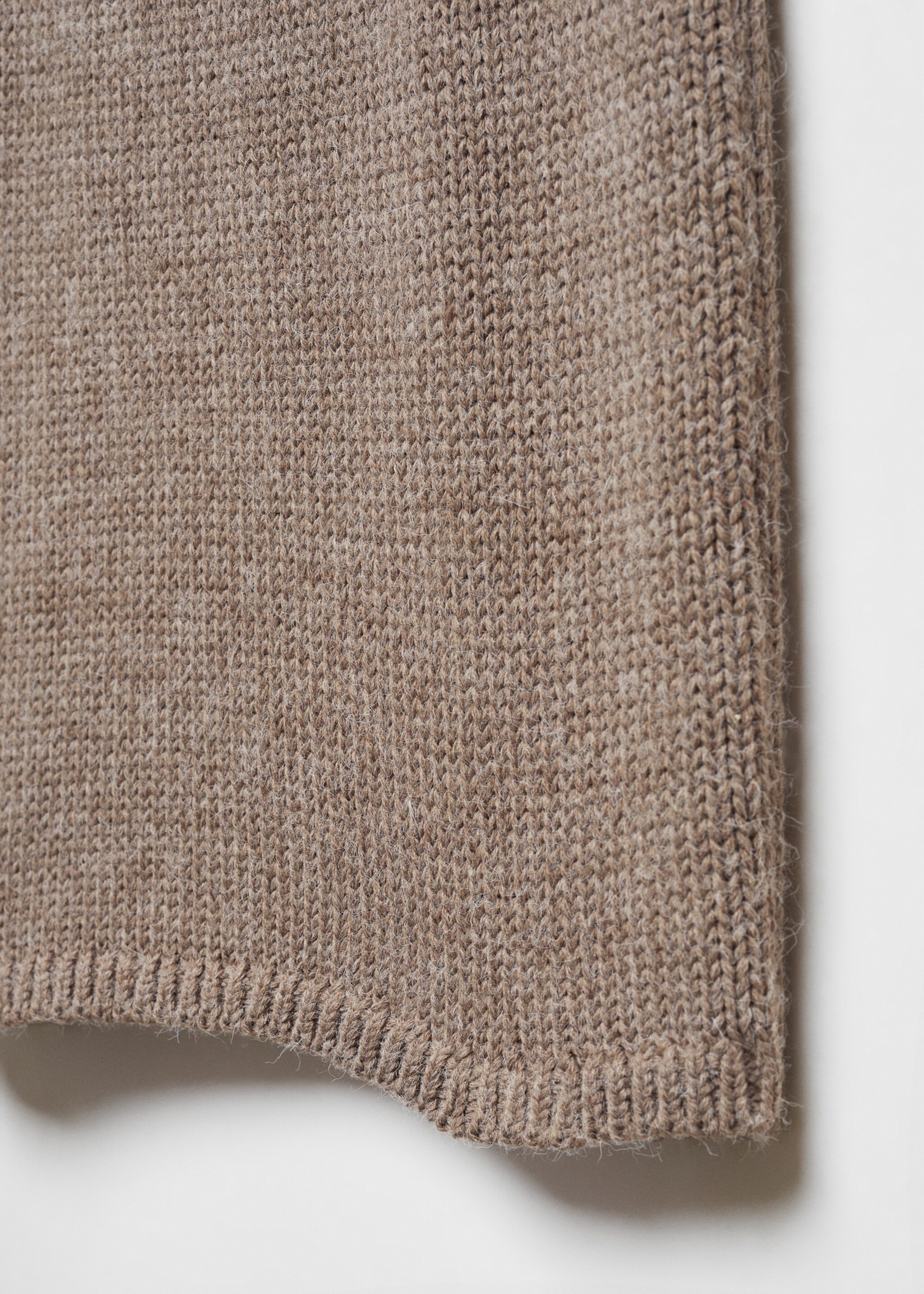 Short wool skirt - Details of the article 8, Brown. Ref: 57027735-00.